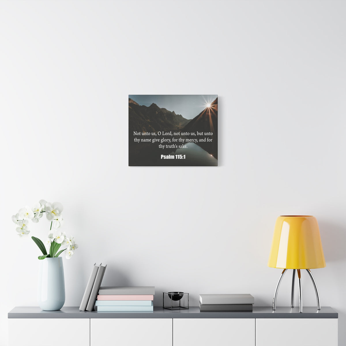Scripture Canvas Not Unto Us Isaiah 41:10 Christian Wall Art Bible Verse Print Ready to Hang