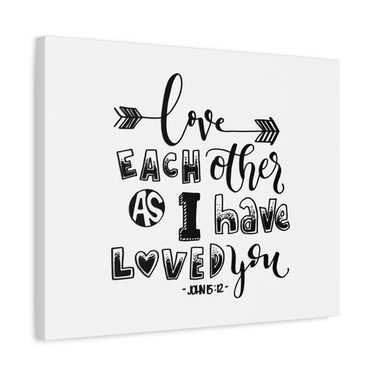 Scripture Canvas As I Have John 15:12 Christian Wall Art Bible Verse Print Ready to Hang