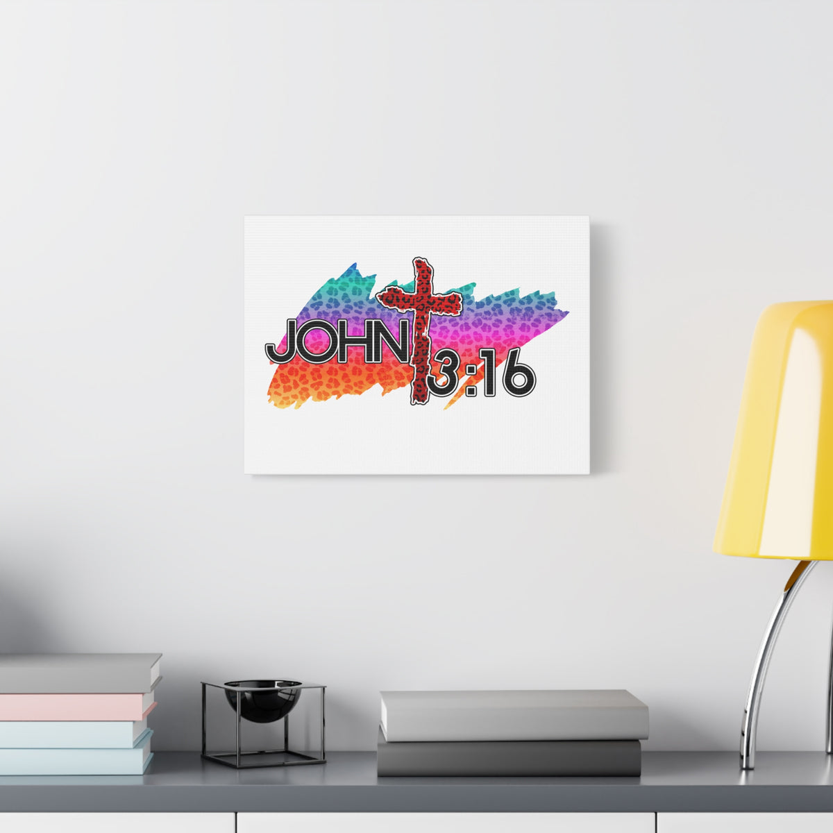 Scripture Canvas Cross Jaguar John 3:16 Christian Wall Art Bible Verse Print Ready to Hang