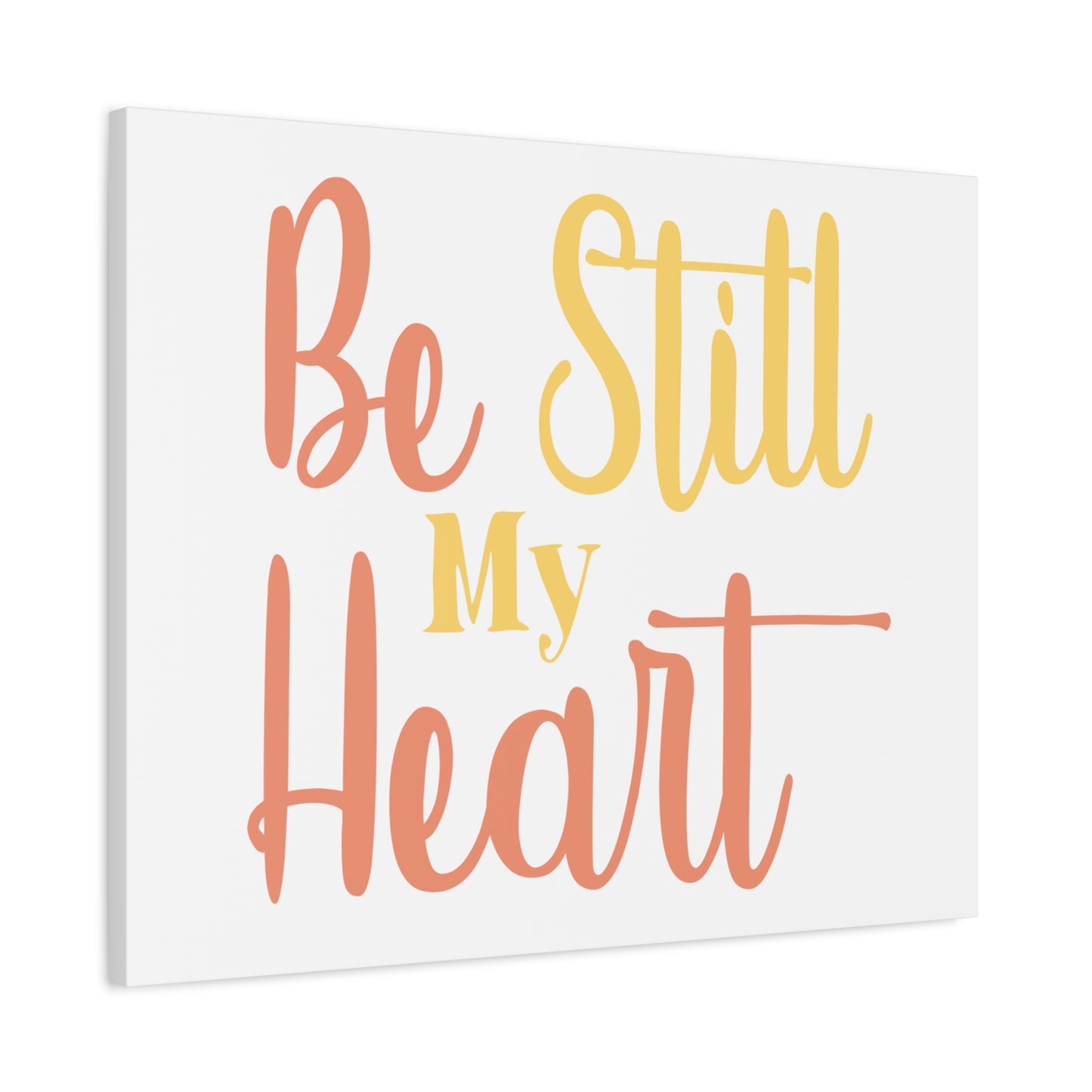Scripture Canvas Be Still Psalm 37:7 Christian Wall Art Print Ready to Hang