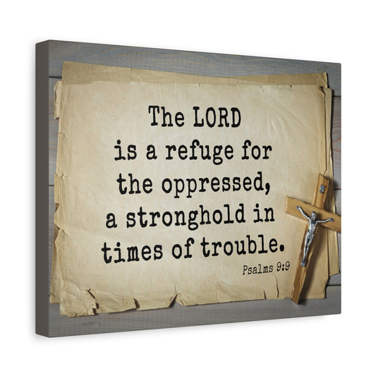 Scripture Walls A Stronghold Psalms 9:9 Bible Verse Canvas Christian Wall Art Ready to Hang