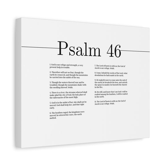 Scripture Canvas God Is Our Refuge And Strength Psalm 46 Christian Wall Art Bible Verse Print Ready to Hang