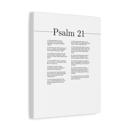 Scripture Canvas We Sing And Praise Thy Power Psalm 21 Christian Wall Art Bible Verse Print Ready to Hang