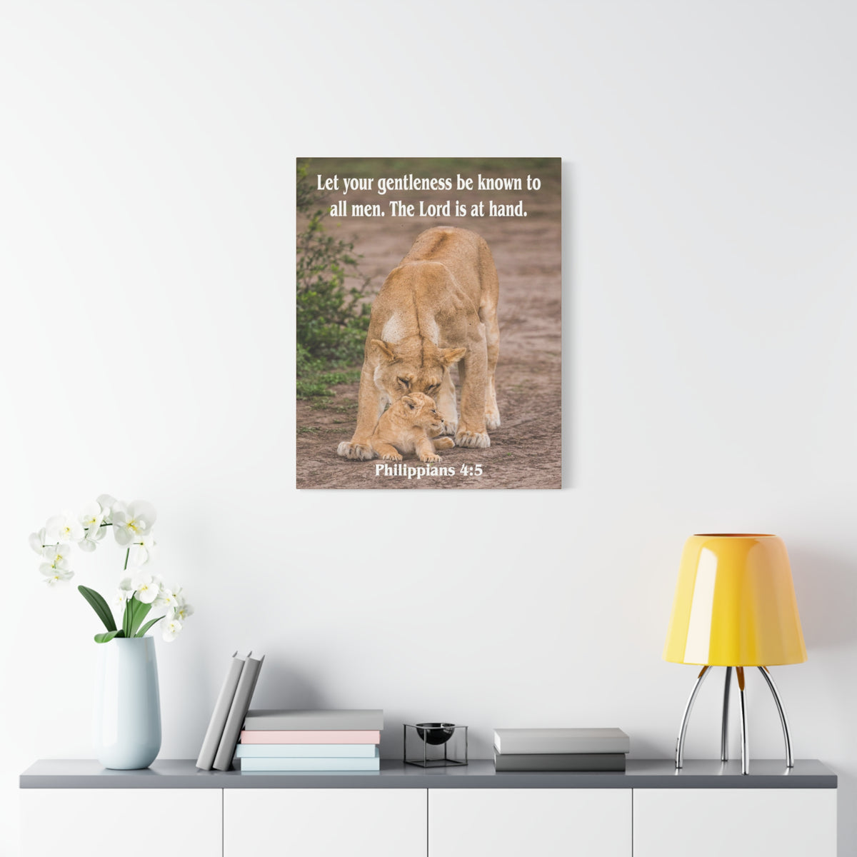 Scripture Canvas The Lord is at Hand Philippians 4:5 Christian Wall Art Bible Verse Print Ready to Hang