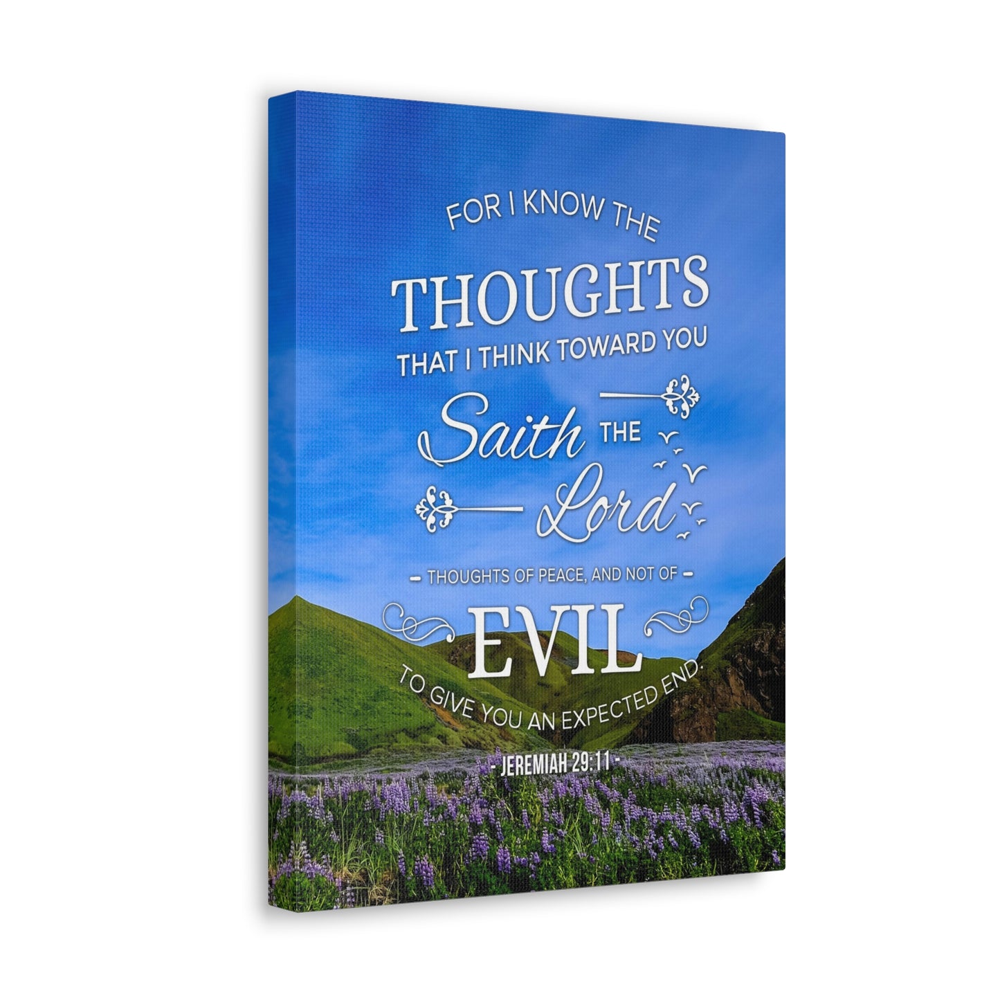 Thoughts of Peace Jeremiah 29:11 Christian Wall Art Bible Verse Print Ready to Hang