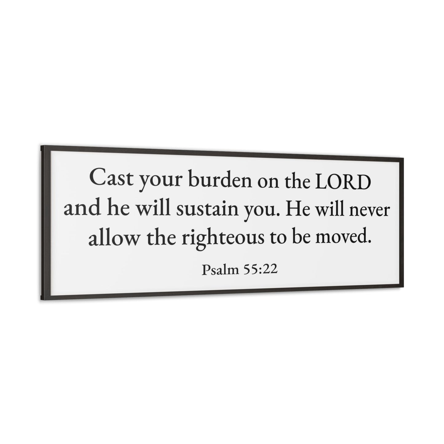 Scripture Walls Cast your Burdens Psalm‬ ‭55:22‬ White Bible Verse Canvas Christian Wall Art Ready to Hang Unframed-Express Your Love Gifts