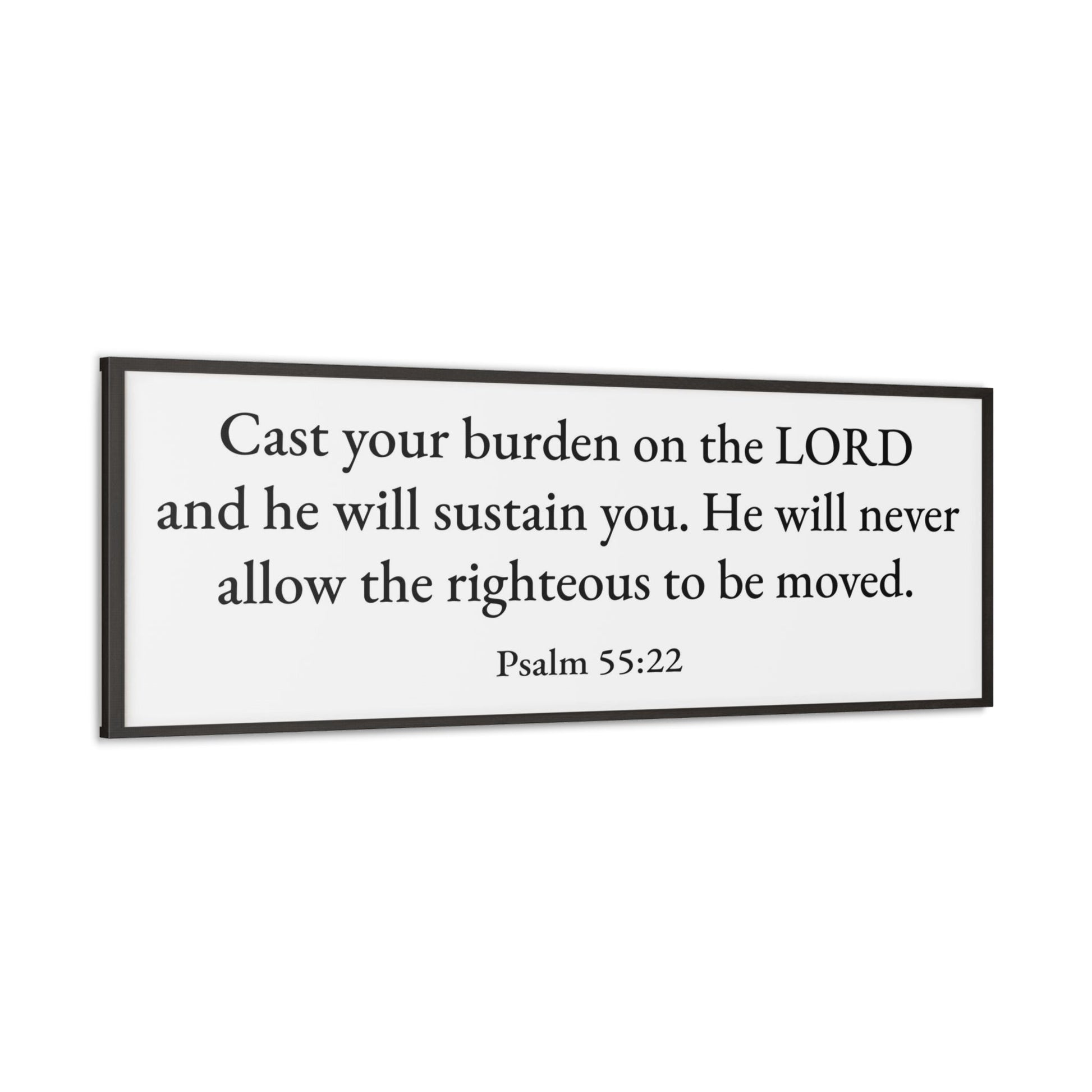 Scripture Walls Cast your Burdens Psalm‬ ‭55:22‬ White Bible Verse Canvas Christian Wall Art Ready to Hang Unframed-Express Your Love Gifts