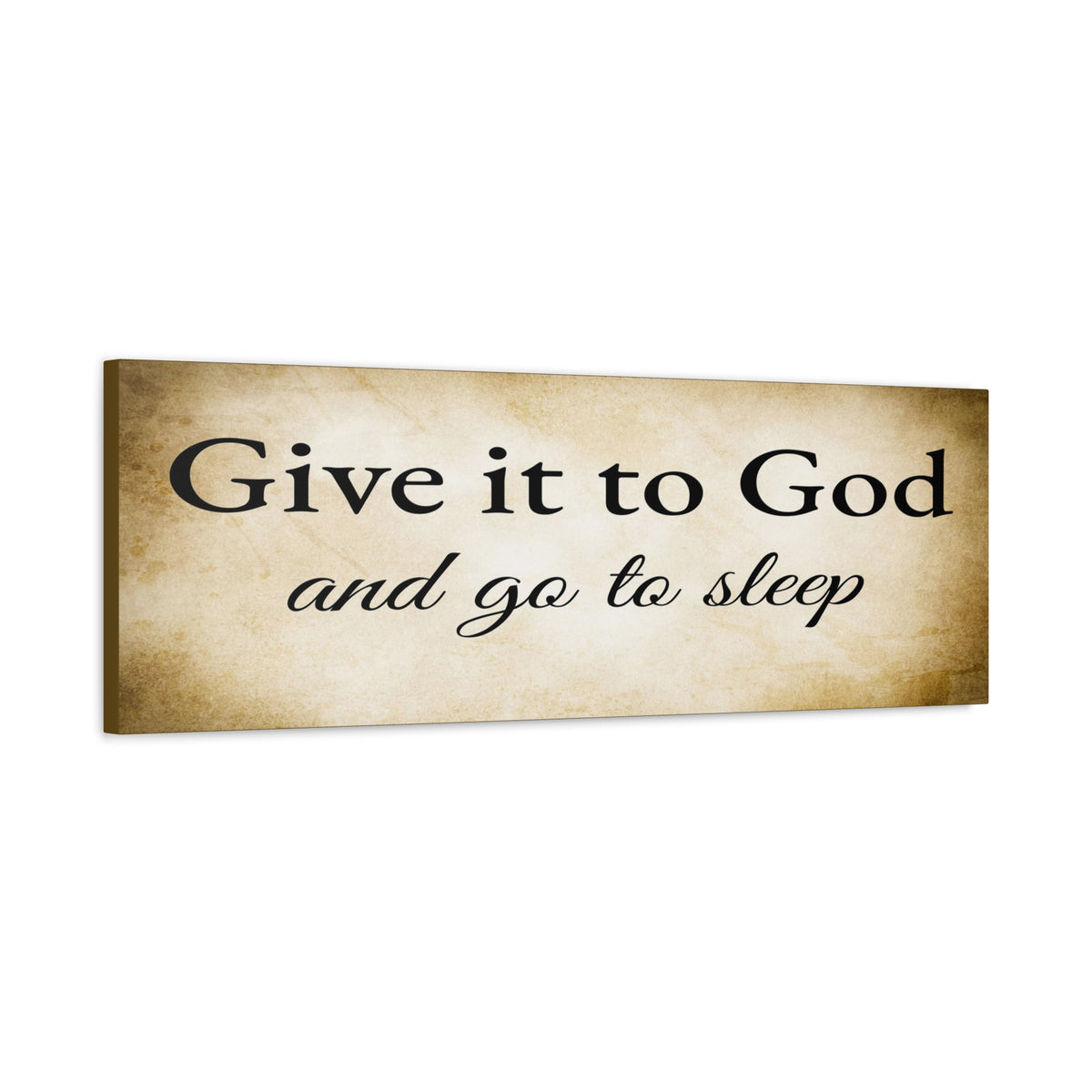 Scripture Walls Give It To God Proverbs 3:24-26 Gold Bible Verse Canvas Christian Wall Art Ready to Hang Unframed