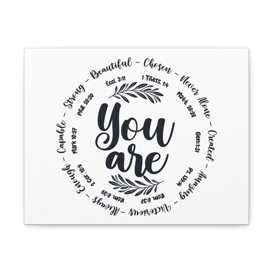 You Are What God Says You Are Bible Verse Canvas Christian Wall Art Ready to Hang Unframed