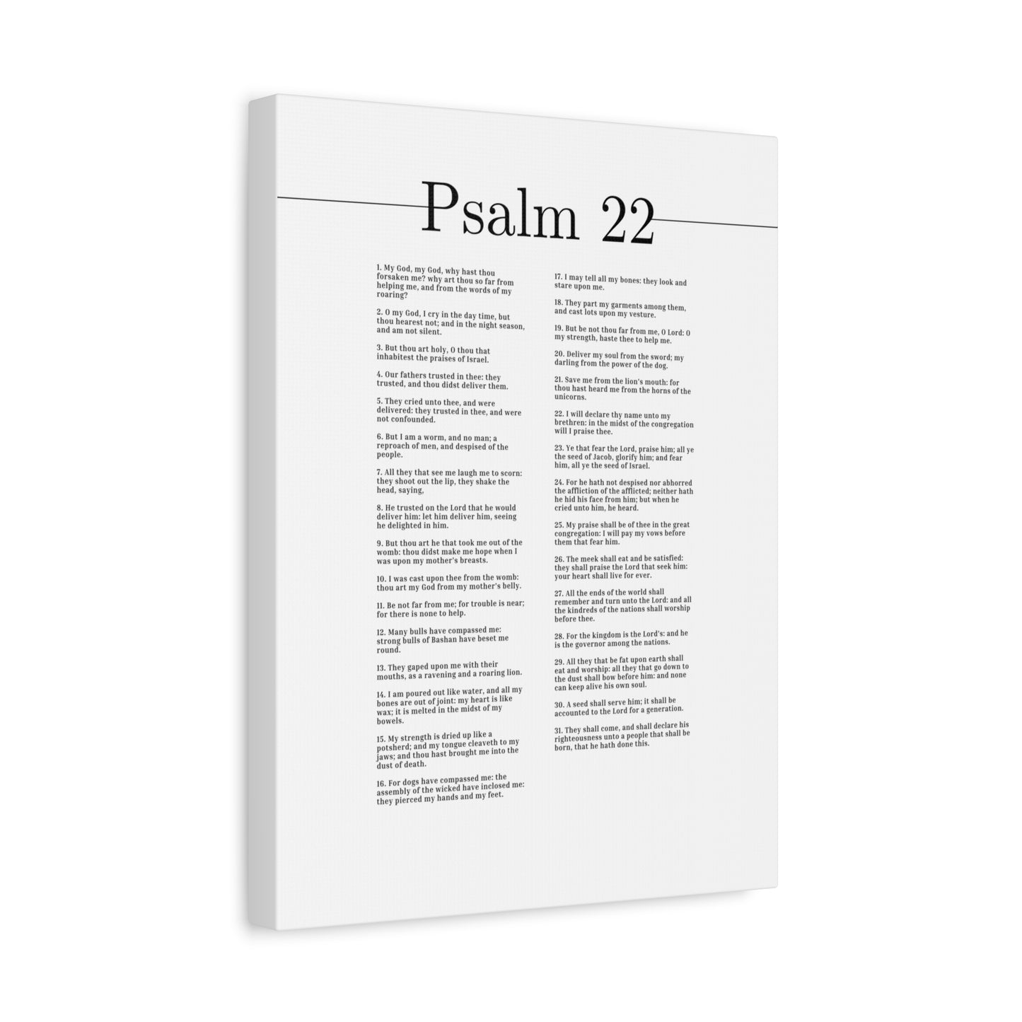 Scripture Canvas Glorify Him Psalm 22 Christian Wall Art Bible Verse Print Ready to Hang
