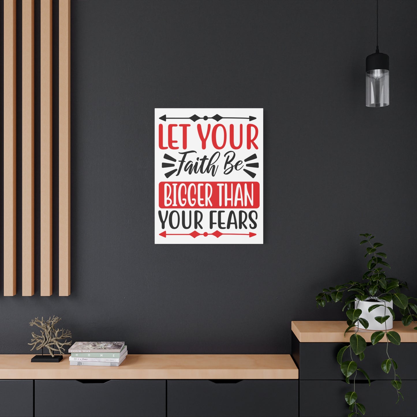 Scripture Canvas Let Your Fate Psalm 34:4 Christian Wall Art Print Ready to Hang