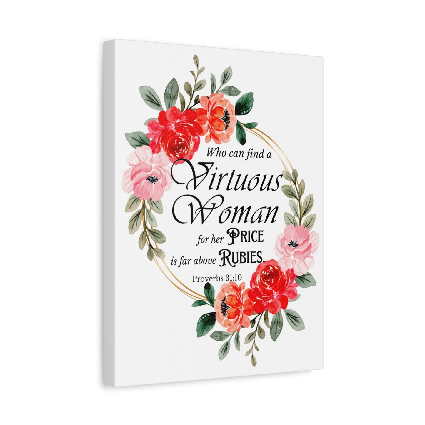 Scripture Walls Proverbs 31:10 A Virtuous Woman Bible Verse Canvas Christian Wall Art Ready to Hang Unframed