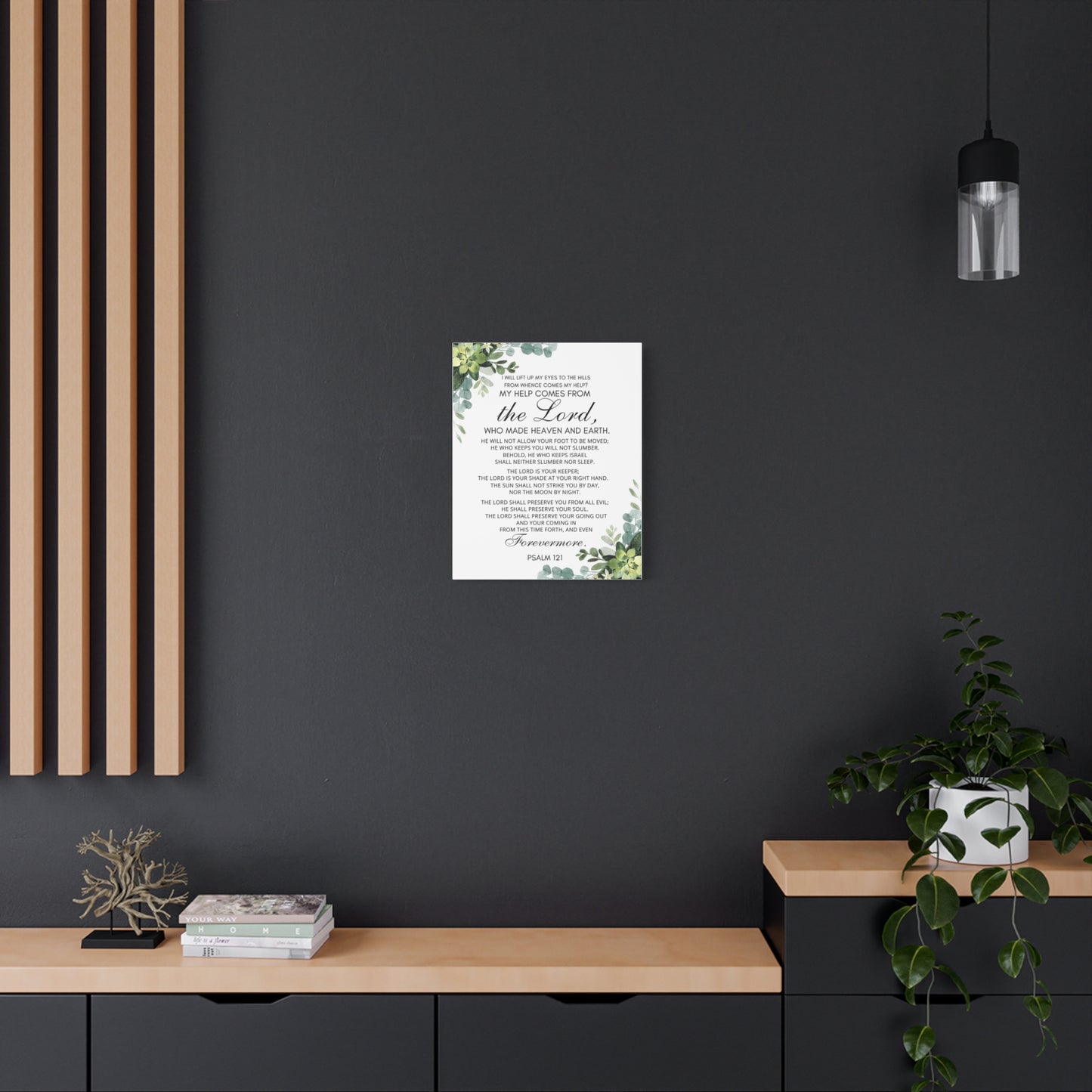 Scripture Walls Psalm 121 My Help Comes From God Bible Verse Canvas Christian Wall Art Ready to Hang Unframed