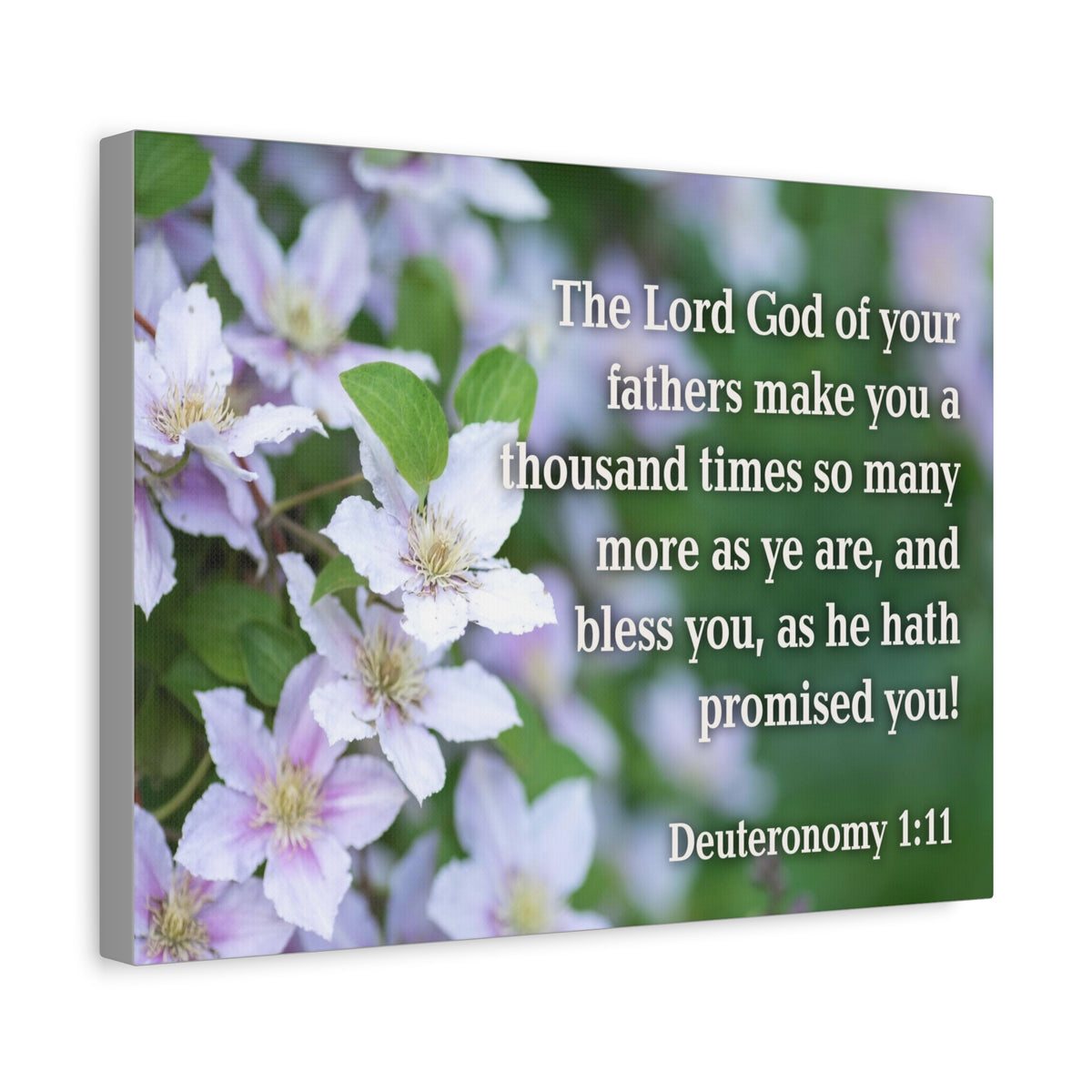 Scripture Canvas The Lord God Deuteronomy 1:11 Christian Wall Art Bible Verse Print Ready to Hang