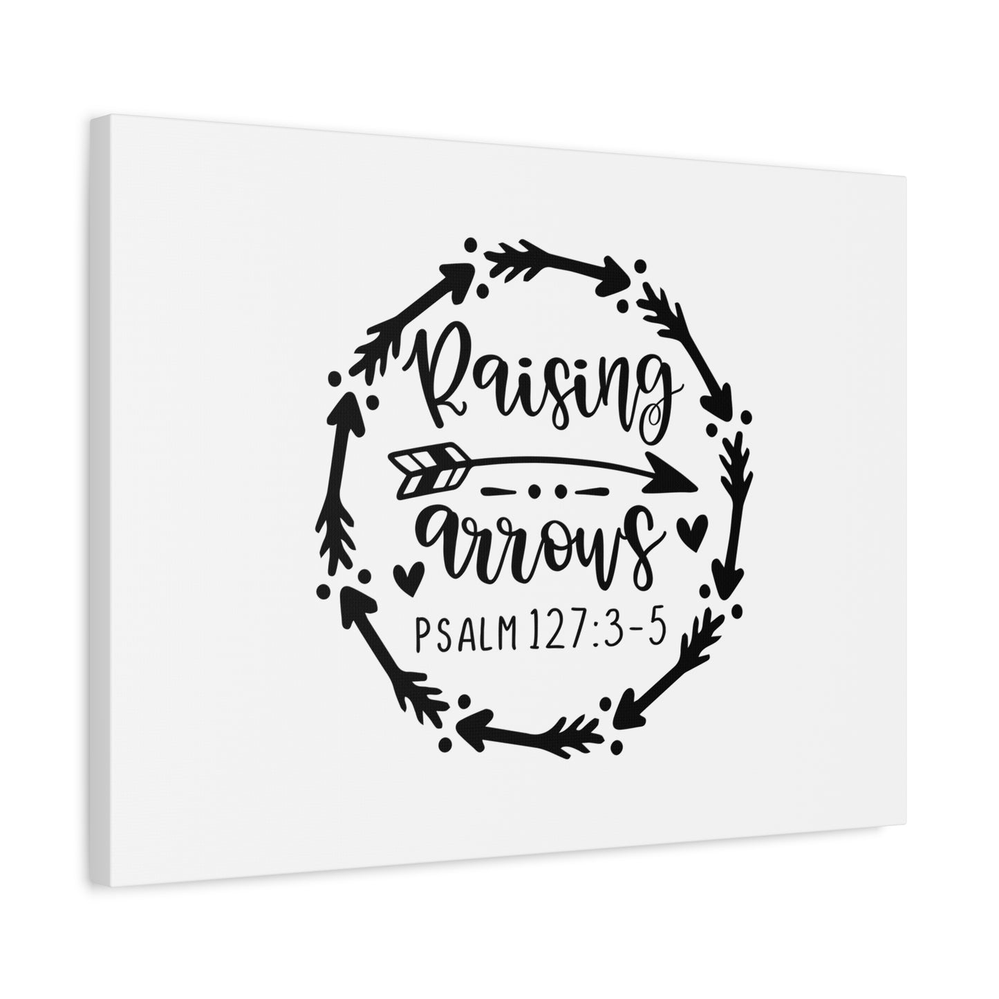 Scripture Canvas Raising Arrows Psalm 127:3-5 Christian Wall Art Bible Verse Print Ready to Hang
