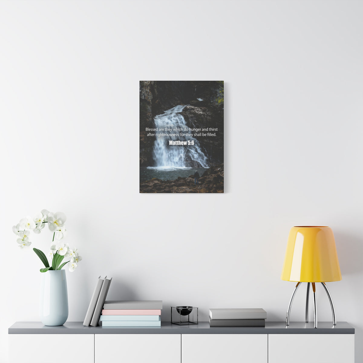 Scripture Canvas After Righeousness Matthew 5:6Christian Wall Art Bible Verse Print Ready to Hang