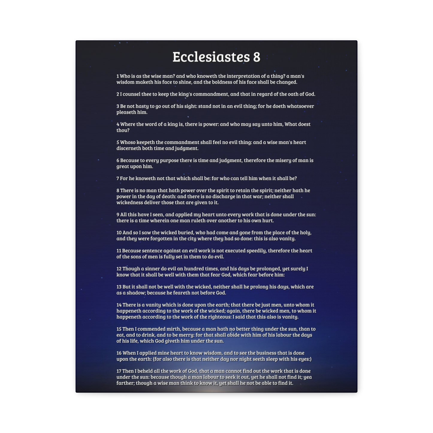 Scripture Walls Life Ecclesiastes 8 Bible Verse Canvas Christian Wall Art Ready to Hang