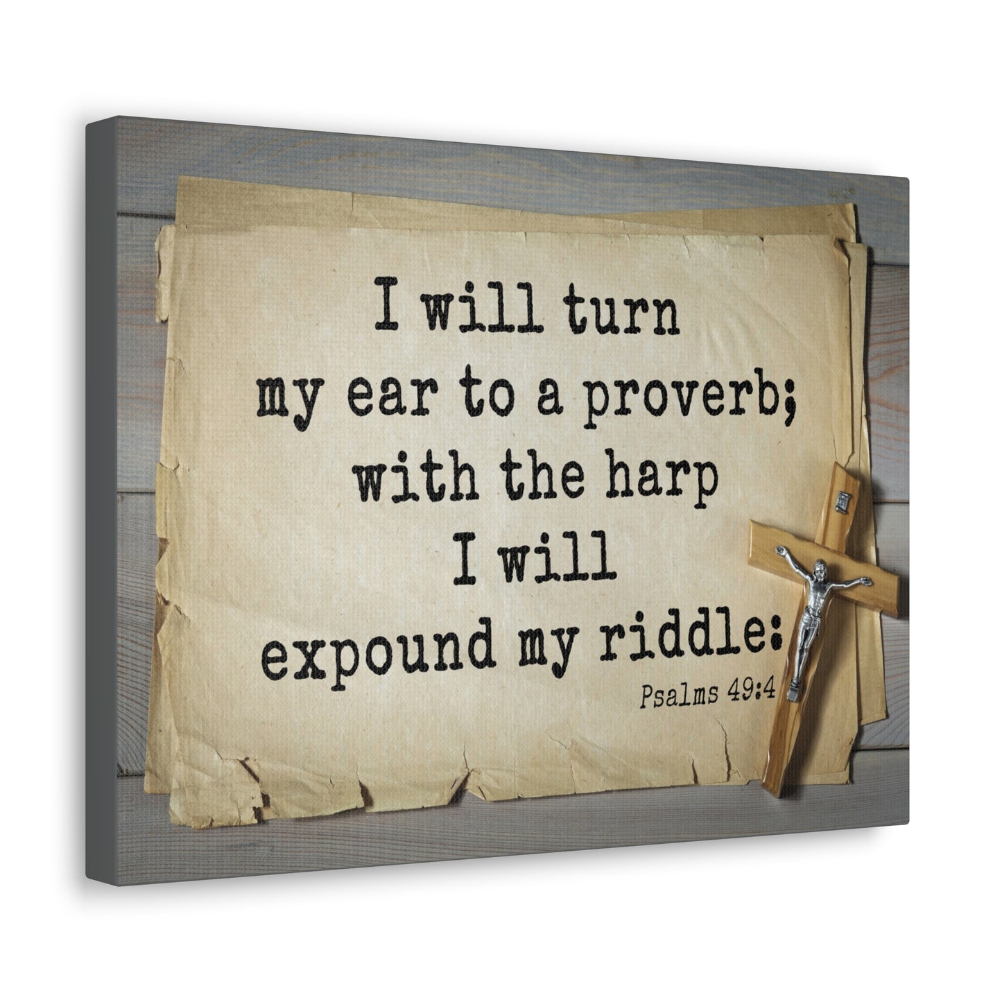 To A Proverb Psalms 49:4 Bible Verse Canvas Christian Wall Art Ready to Hang