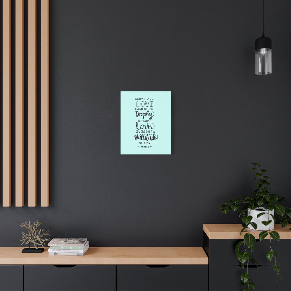 Scripture Walls Above All Love 1 Peter 4:8 Bible Verse Canvas Christian Wall Art Ready To Hang