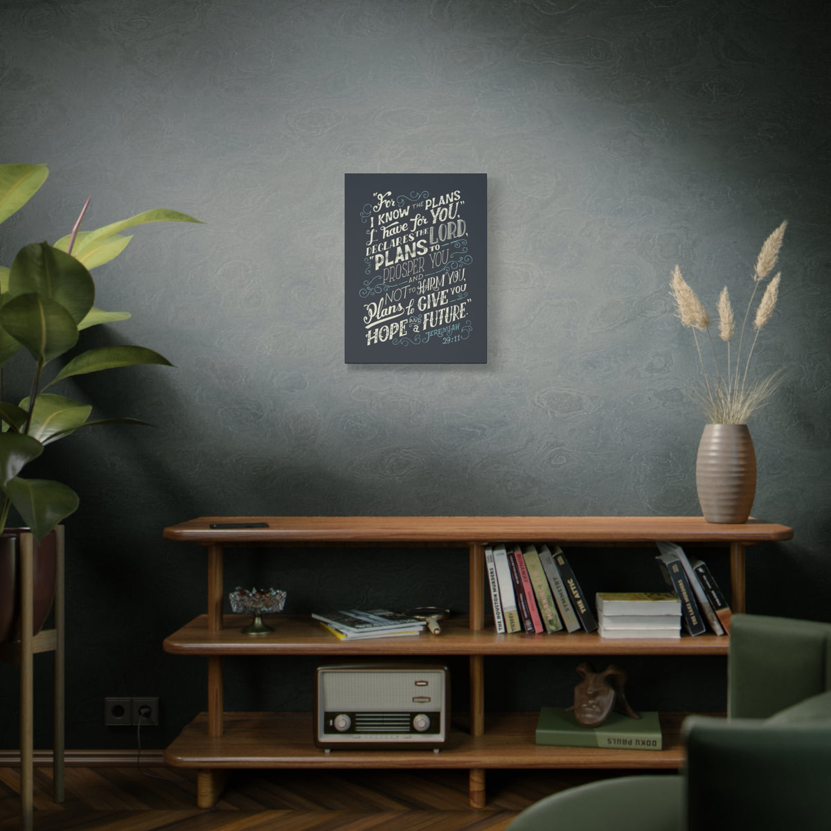 Scripture Canvas Declares The Lord Jeremiah 29:11 Christian Wall Art Bible Verse Print Ready to Hang