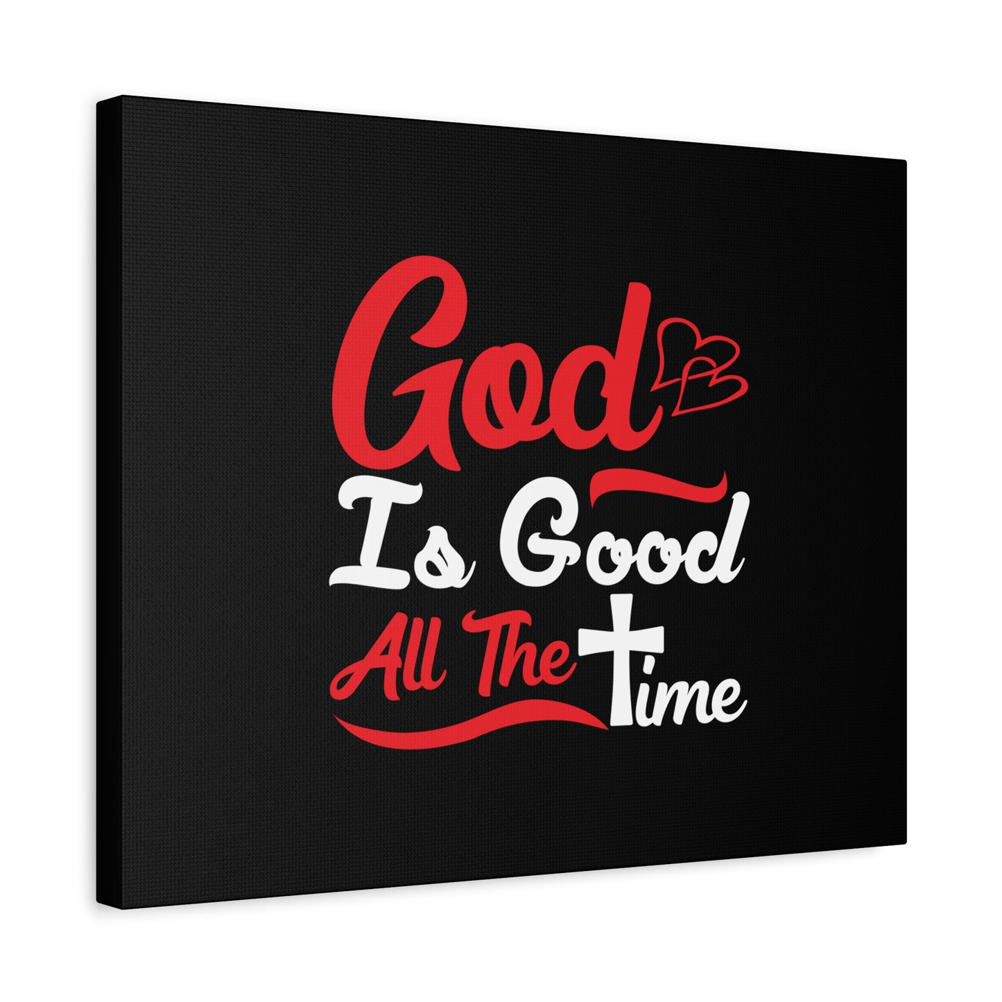 Scripture Canvas God Is Good All The Time Psalm 100:5 Christian Wall Art Bible Verse Print Ready to Hang