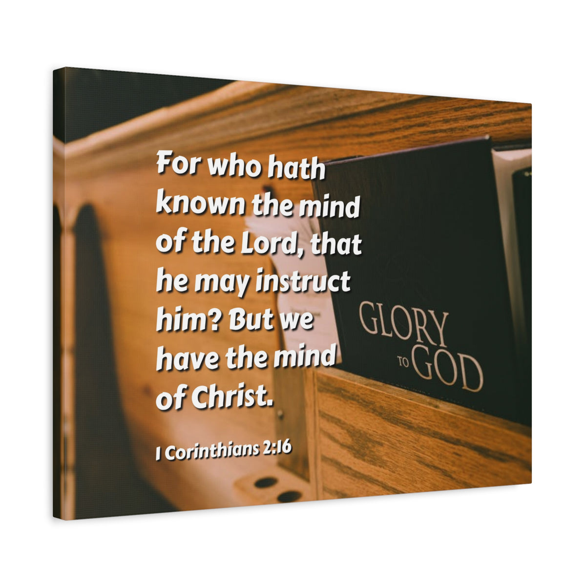 Scripture Canvas Mind Of Christ 1 Corinthians 2:16 Christian Wall Art Bible Verse Print Ready to Hang