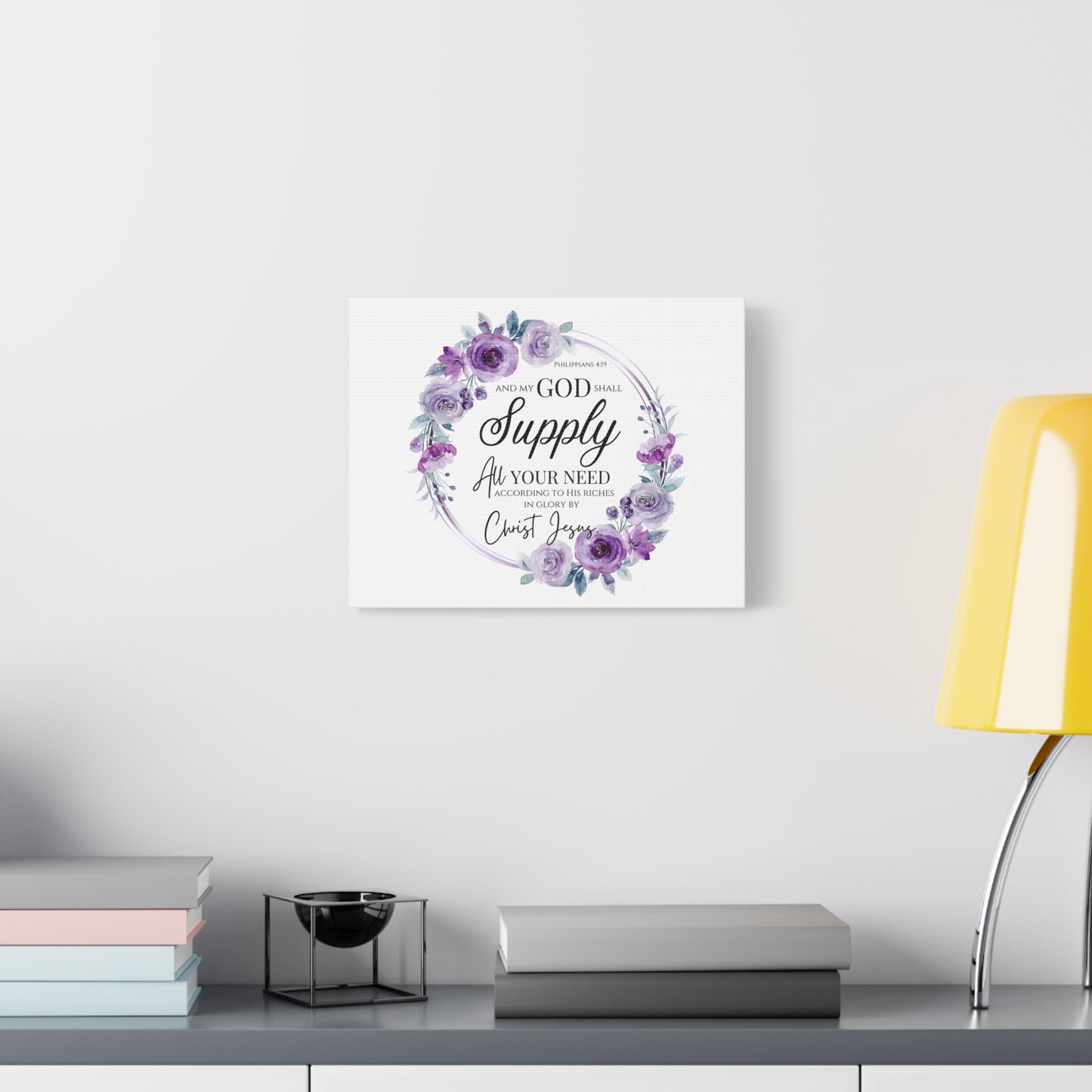 Copy of Scripture Walls Philippians 4:19 God Shall Supply Bible Verse Canvas Christian Wall Art Ready to Hang Unframed