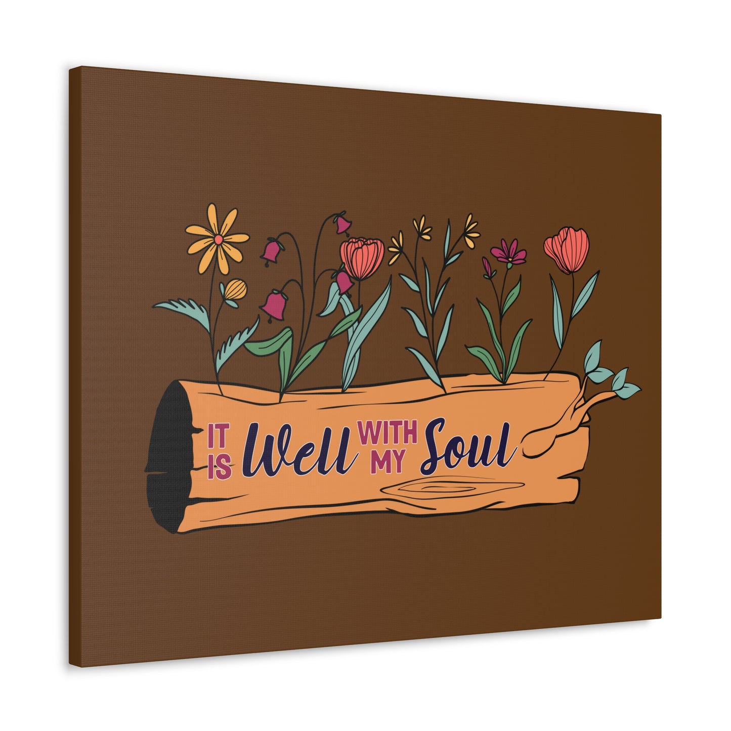 With My Soul Flower Psalm 42:7 Christian Wall Art Bible Verse Print Ready to Hang