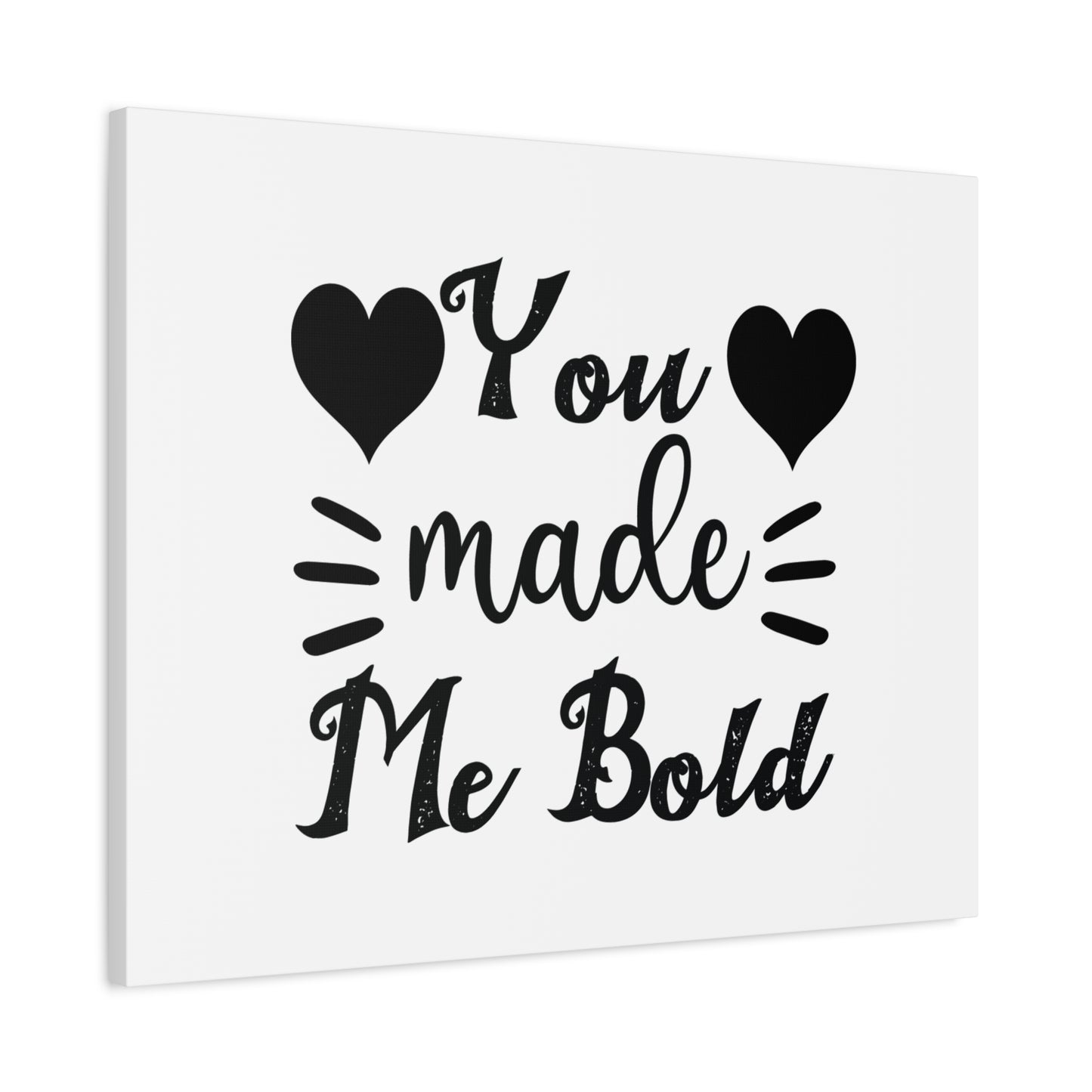 Scripture Canvas You Made Me Bold Psalm 138:3 Heart Christian Wall Art Bible Verse Print Ready to Hang