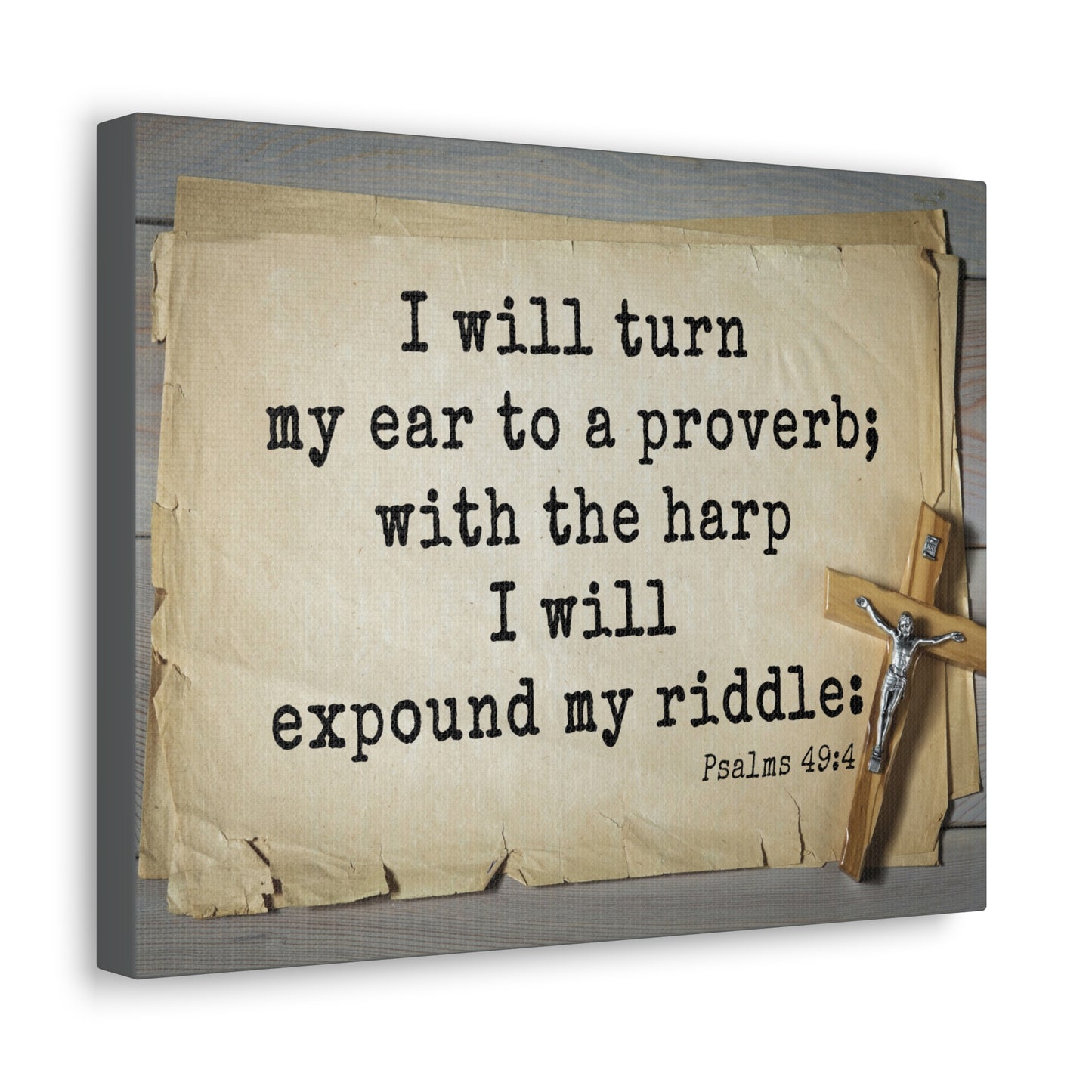 To A Proverb Psalms 49:4 Bible Verse Canvas Christian Wall Art Ready to Hang