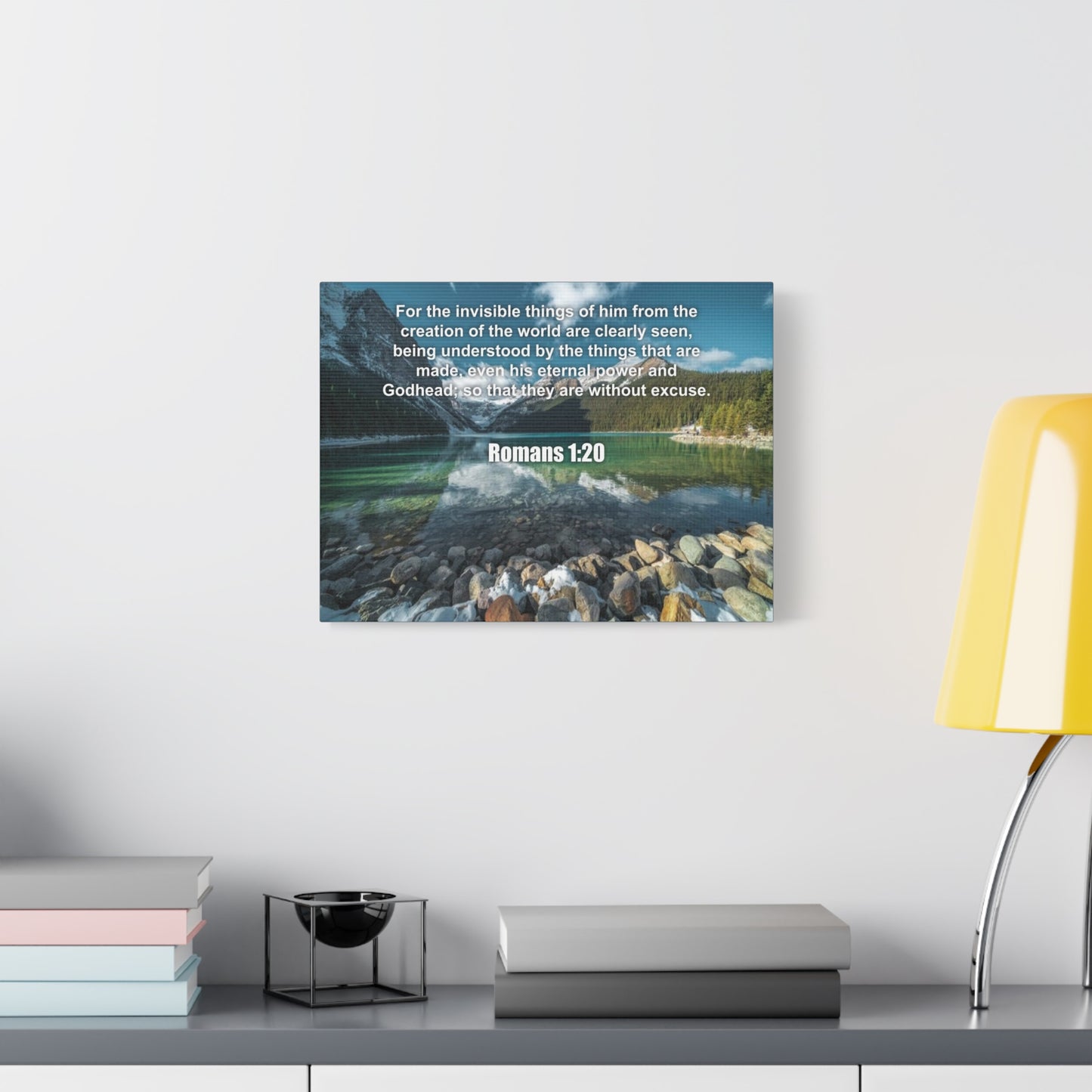 Scripture Canvas Without Excuse Romans 1:20 Christian Wall Art Bible Verse Print Ready to Hang