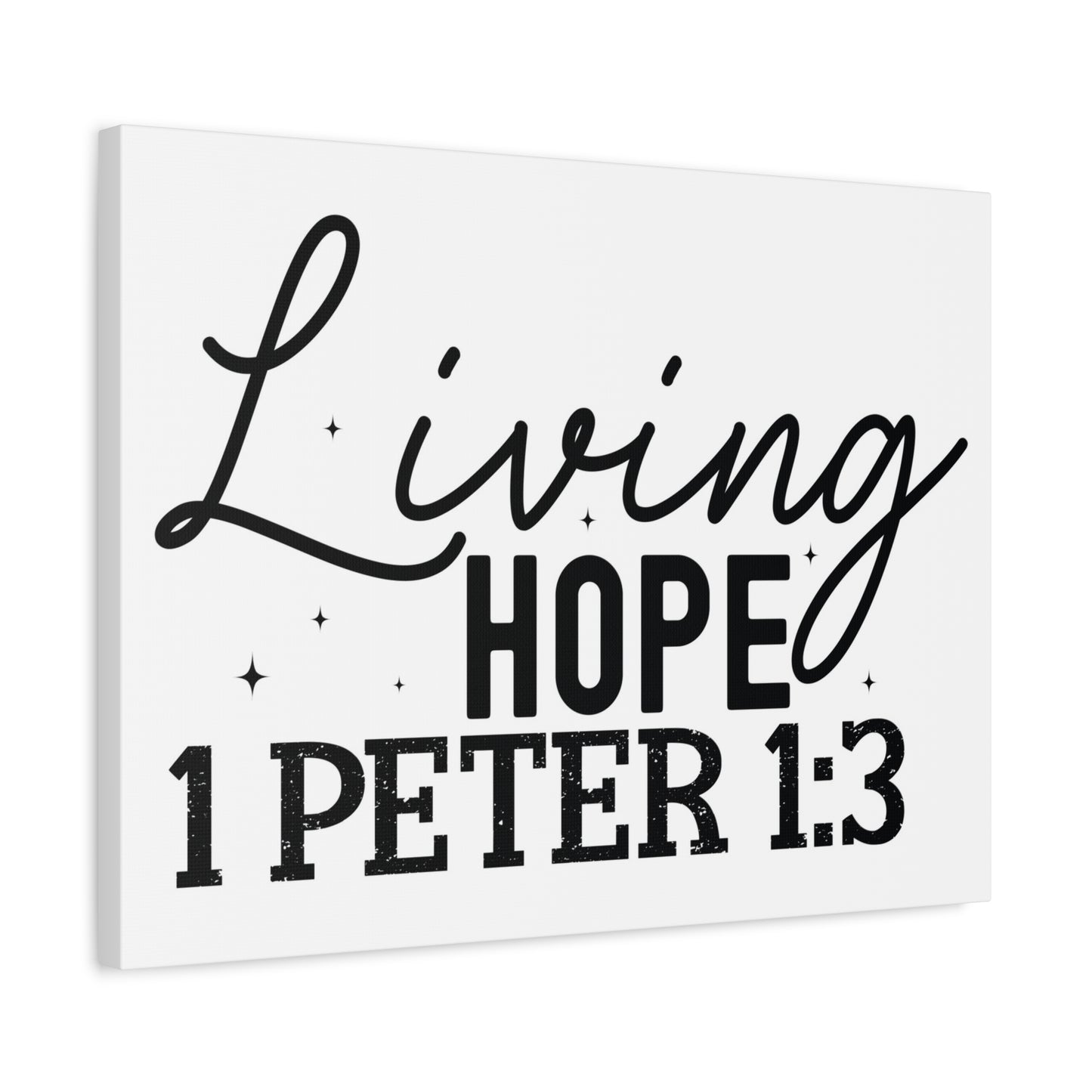 Scripture Walls 1 Peter 1:3 Our Living Hope Bible Verse Canvas Christian Wall Art Ready to Hang Unframed