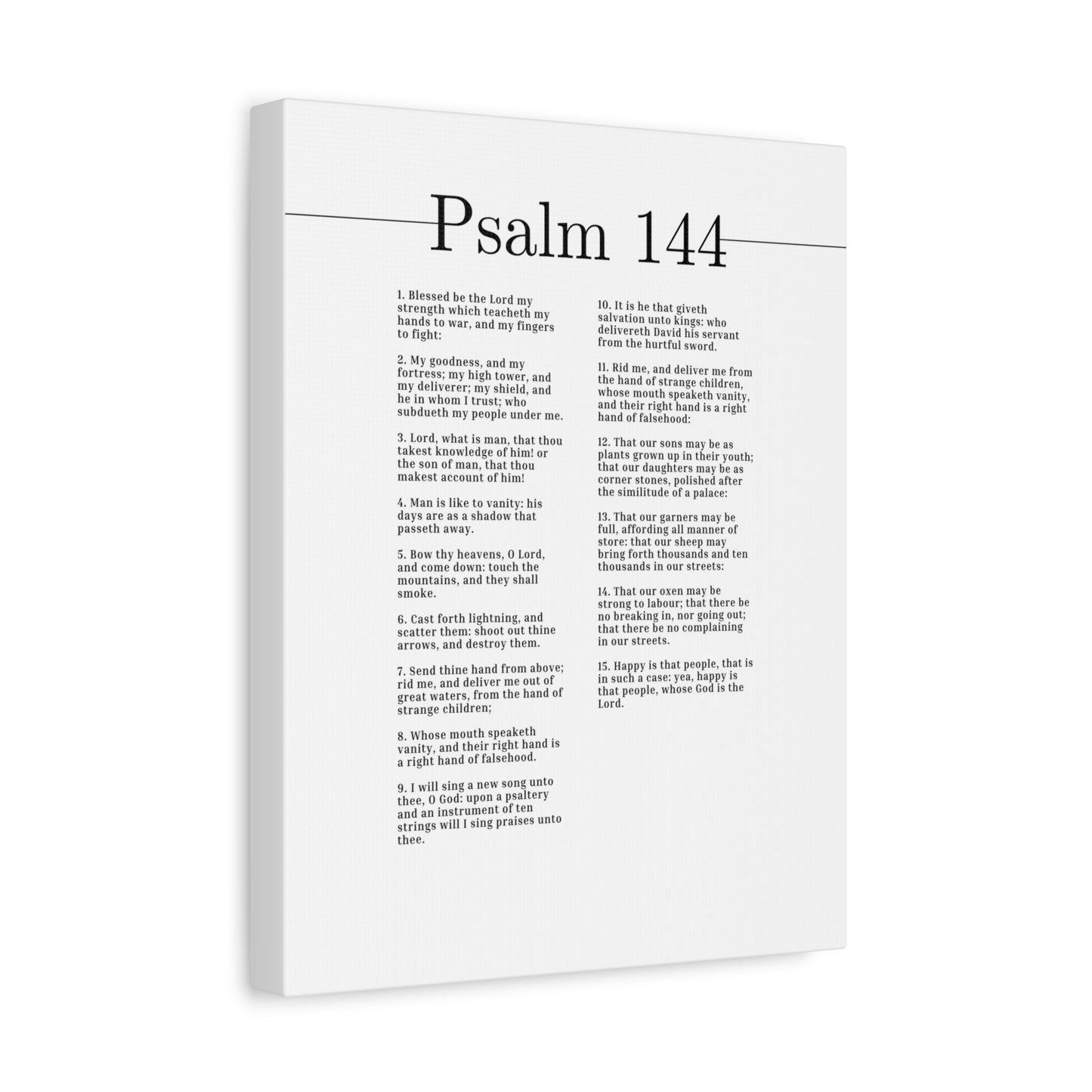 Scripture Canvas Blessed Be The Lord Psalm 144 Christian Wall Art Bible Verse Print Ready to Hang