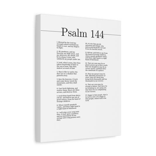 Scripture Canvas Blessed Be The Lord Psalm 144 Christian Wall Art Bible Verse Print Ready to Hang