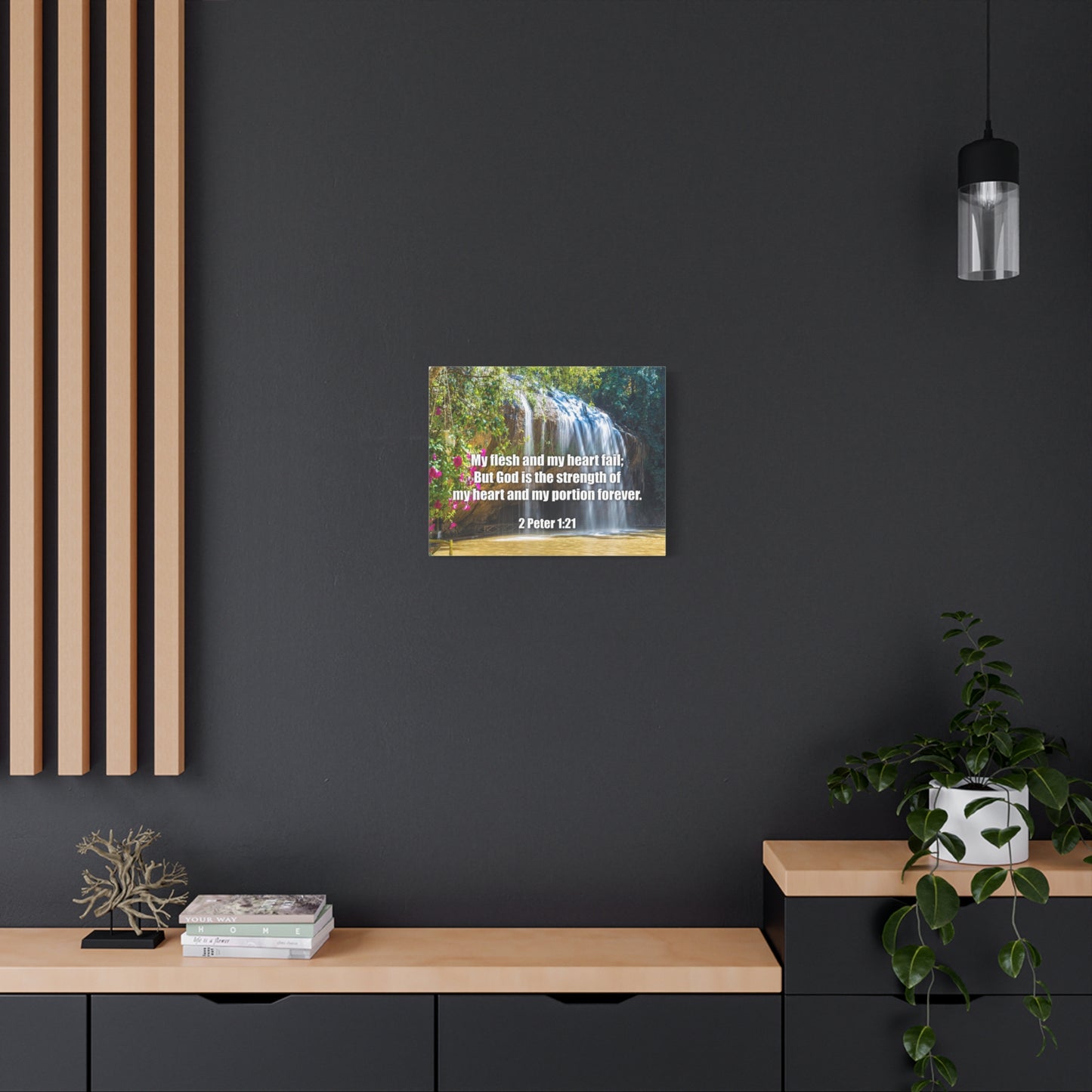 Scripture Canvas My Flesh and My Heart Psalm 73:26 Christian Wall Art Bible Verse Print Ready to Hang