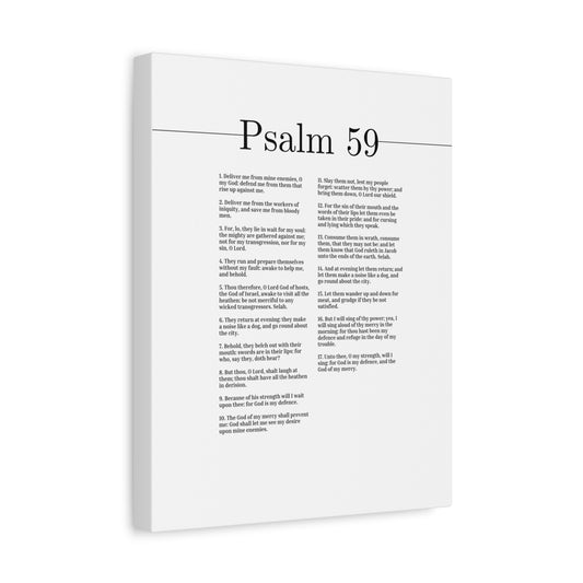 Scripture Canvas O Lord Our Shield Psalm 59 Christian Wall Art Bible Verse Print Ready to Hang