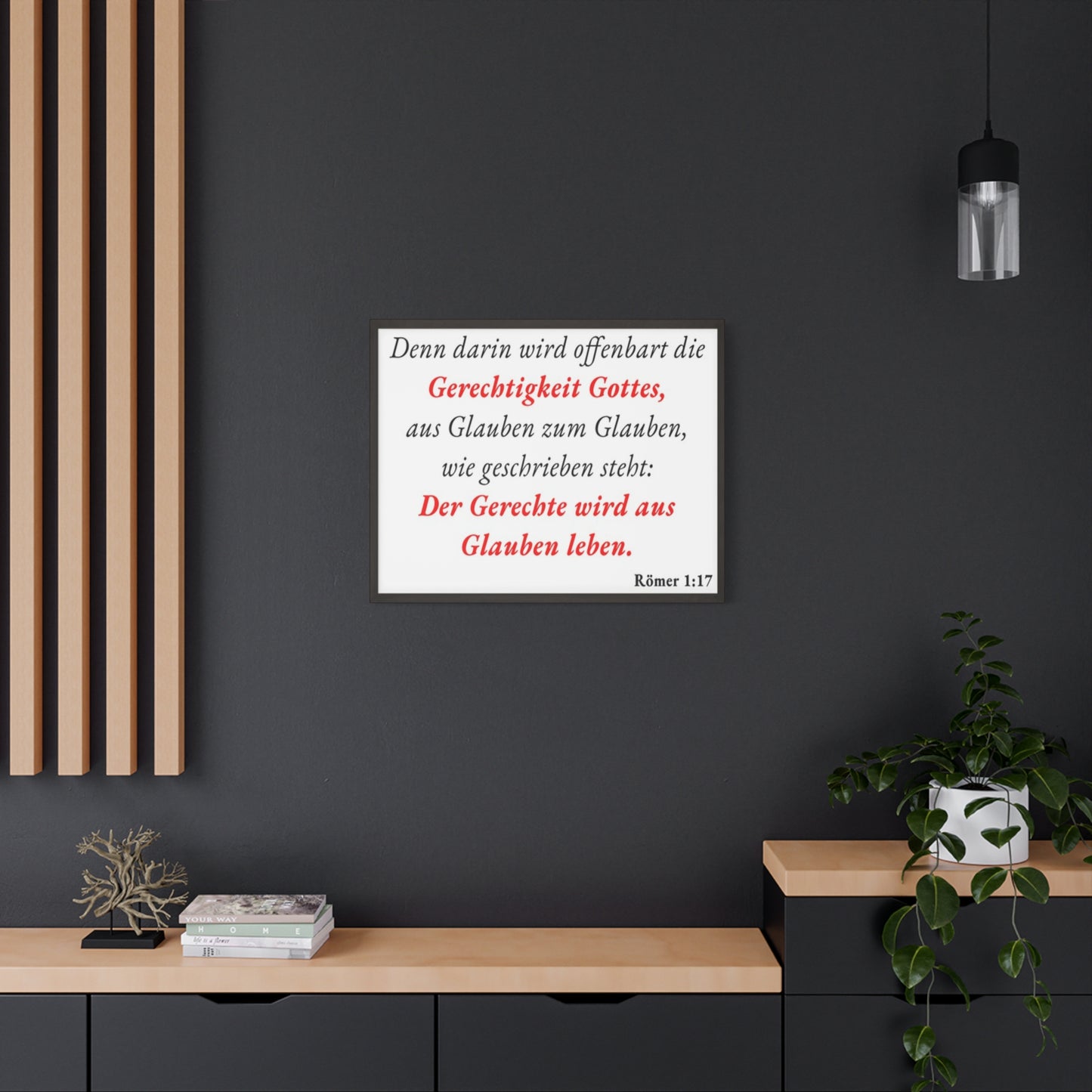 Scripture Walls Römer 1:17 Romans 1:17 Live By Faith German White Bible Verse Canvas Christian Wall Art Ready to Hang Unframed