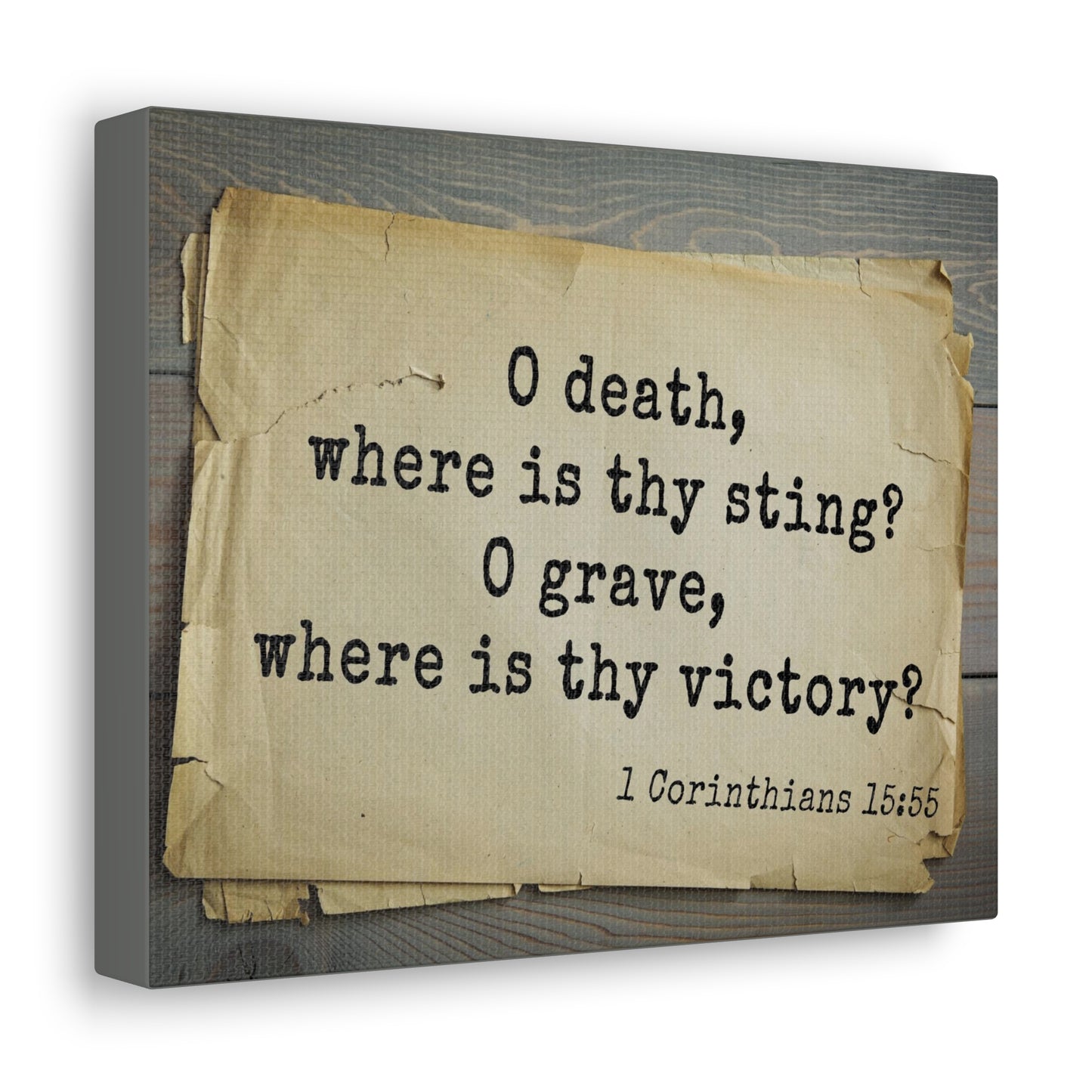 Where Is Thy Victory 1 Corinthians 15:55 Bible Verse Canvas Christian Wall Art Bible Verse Print Ready To Hang