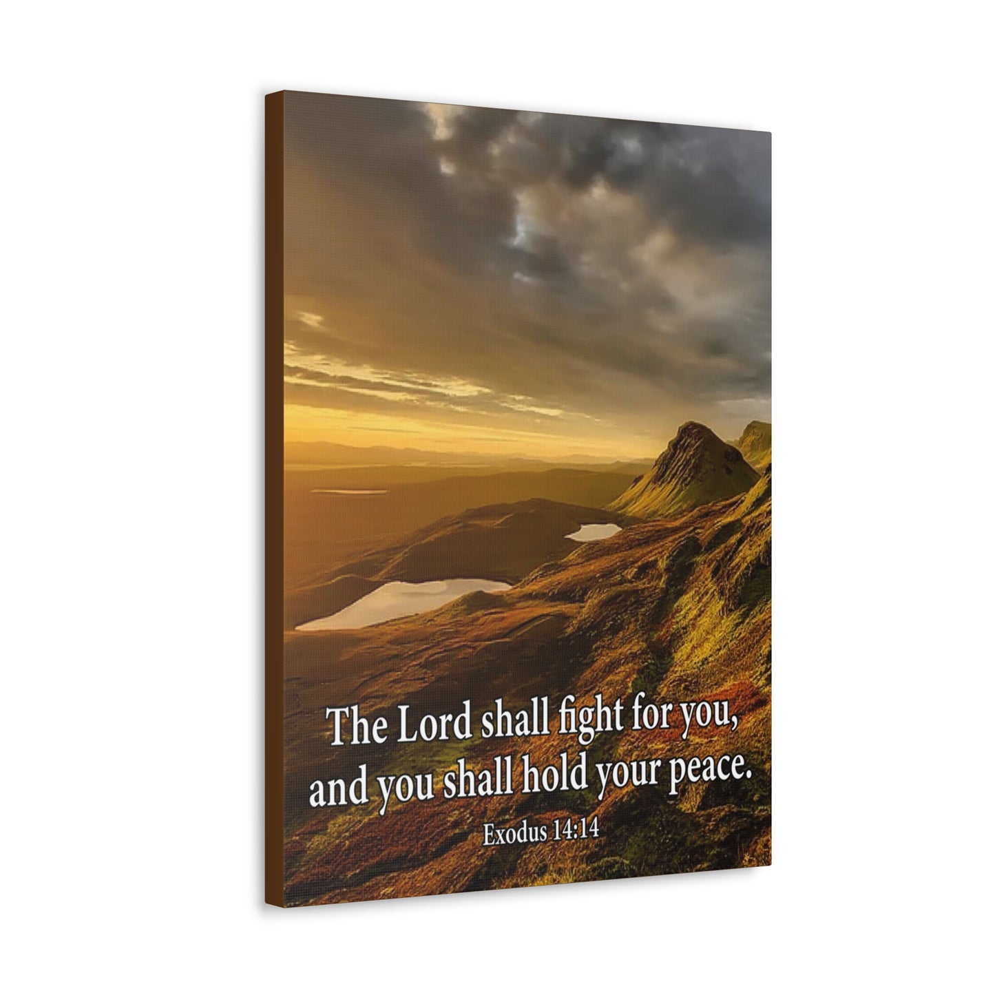 The Lord Shall Fight For You Romans 8:31 Christian Wall Art Bible Verse Print Ready to Hang