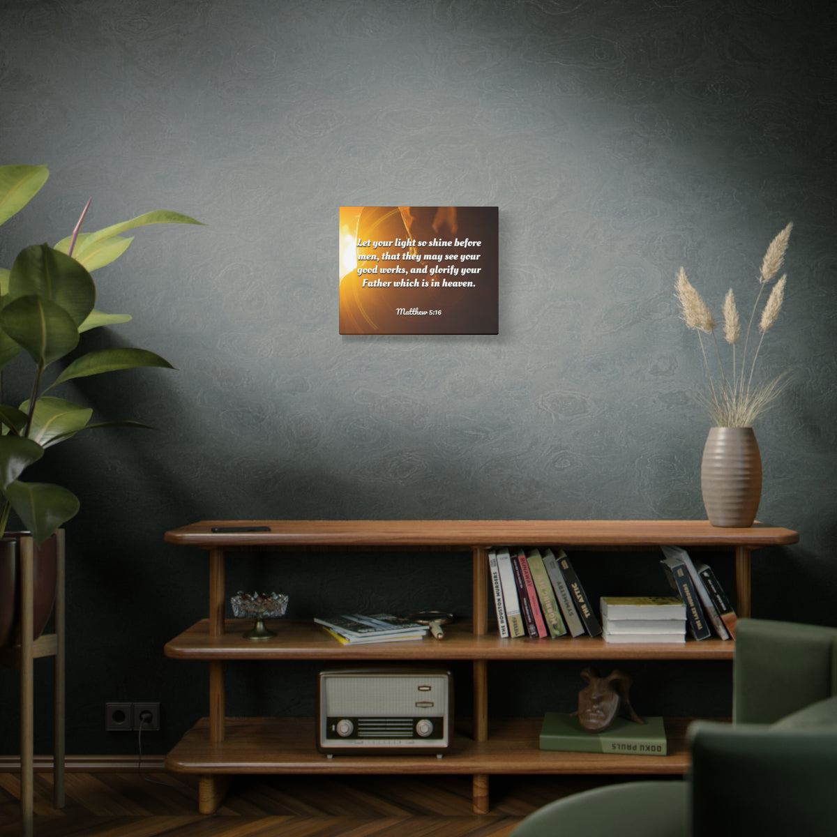 Scripture Canvas Glorify Your Father Matthew 5:16 Christian Wall Art Bible Verse Print Ready to Hang