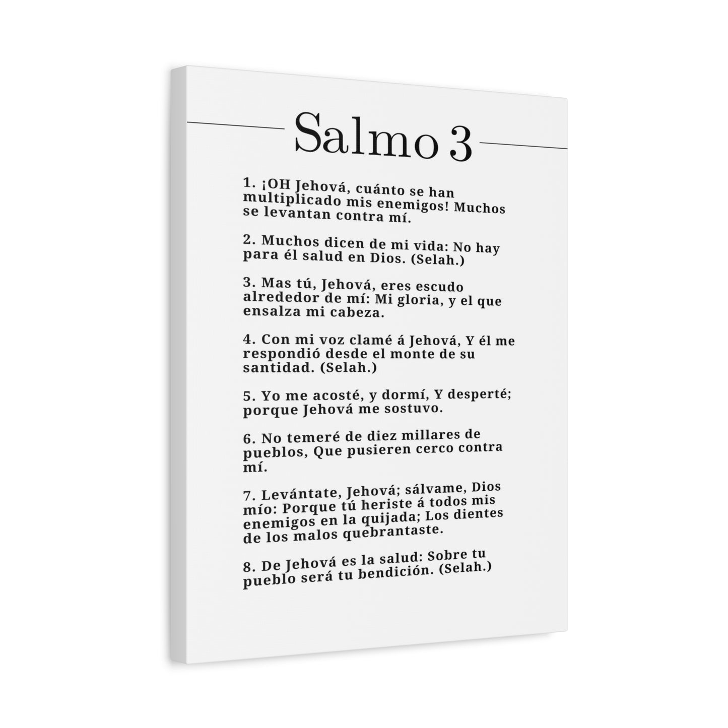Salmo 3 Impresión De Arte Cristiano en la Pared Lista Para Colgar