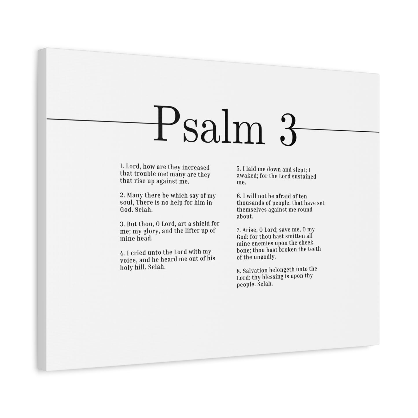 Scripture Canvas Arise, O Lord Psalm 3 Christian Wall Art Bible Verse Print Ready to Hang