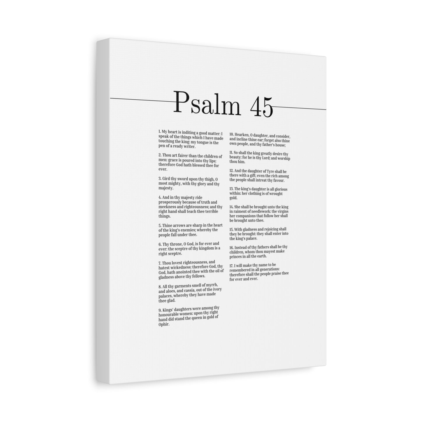 Scripture Canvas The People Praise Thee Forever And Ever Psalm 45 Christian Wall Art Bible Verse Print Ready to Hang