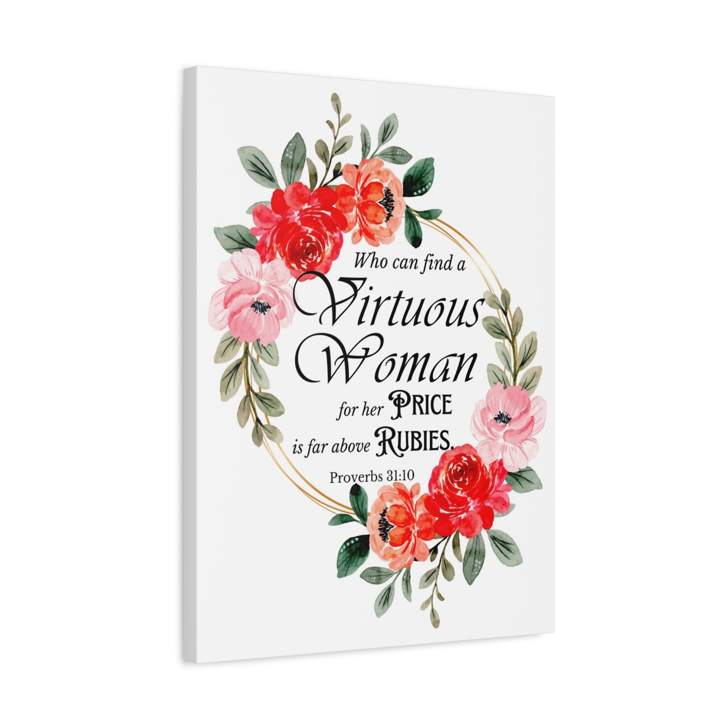 Scripture Walls Proverbs 31:10 A Virtuous Woman Bible Verse Canvas Christian Wall Art Ready to Hang Unframed