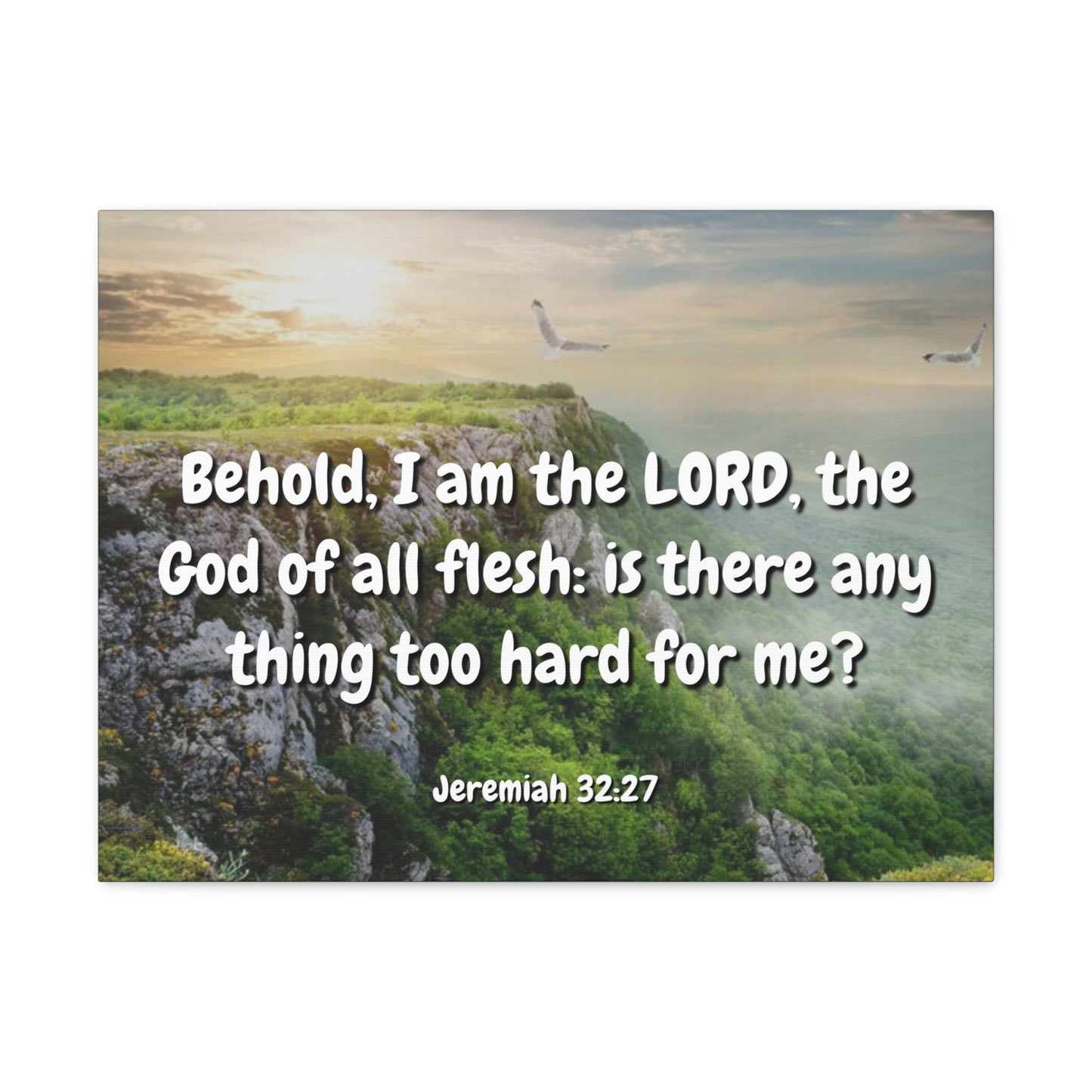 The Lord Jeremiah 32:27 Christian Wall Art Bible Verse Print Ready to Hang