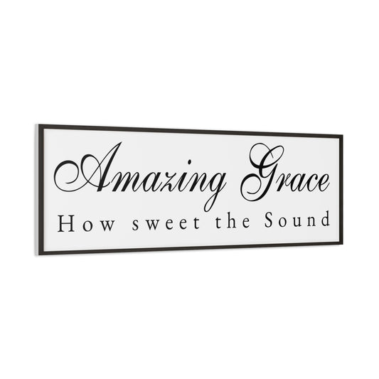 Scripture Walls Amazing Grace White Bible Verse Canvas Christian Wall Art Ready to Hang Unframed
