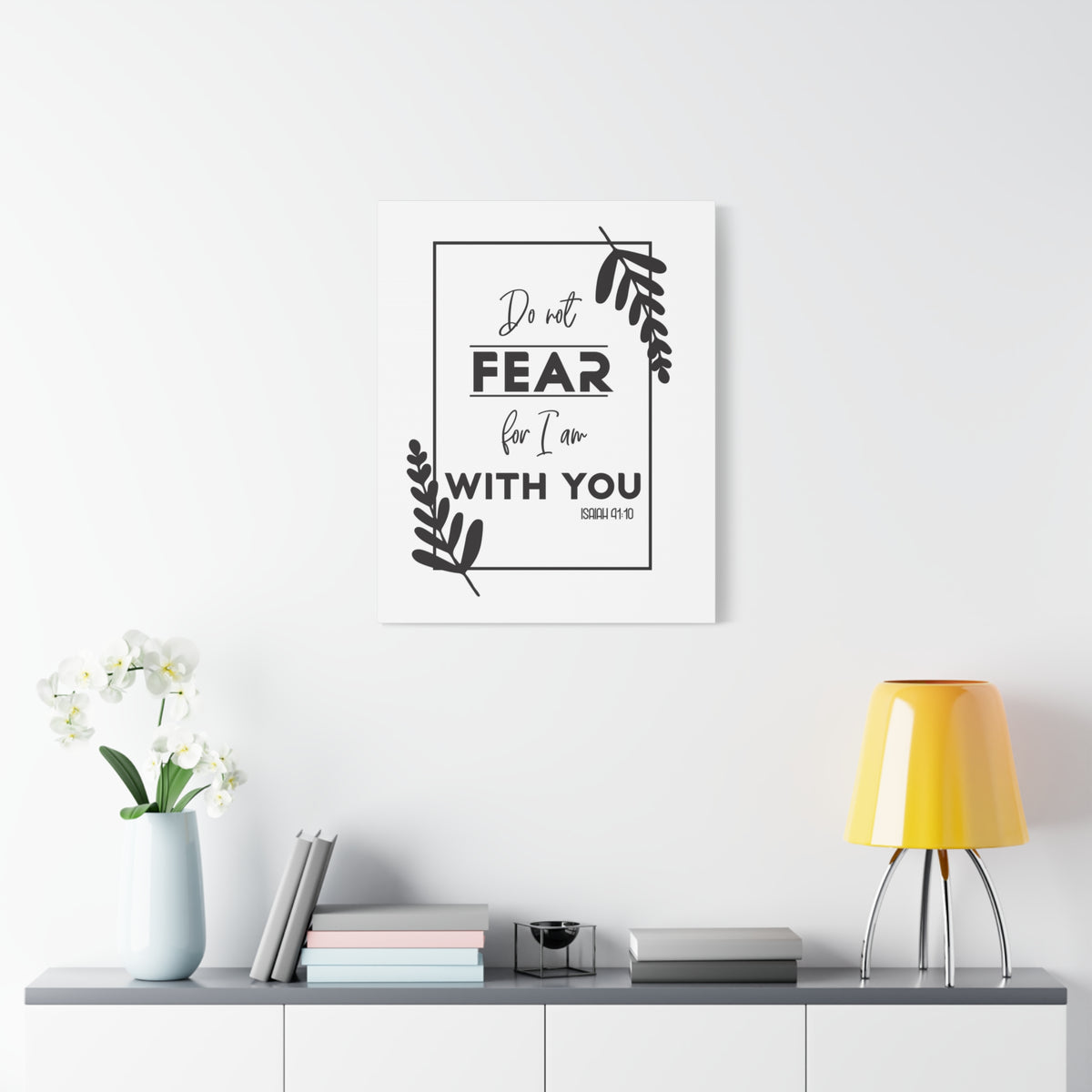 Scripture Canvas For I Am With You Isaiah 41:10 Christian Wall Art Bible Verse Print Ready to Hang