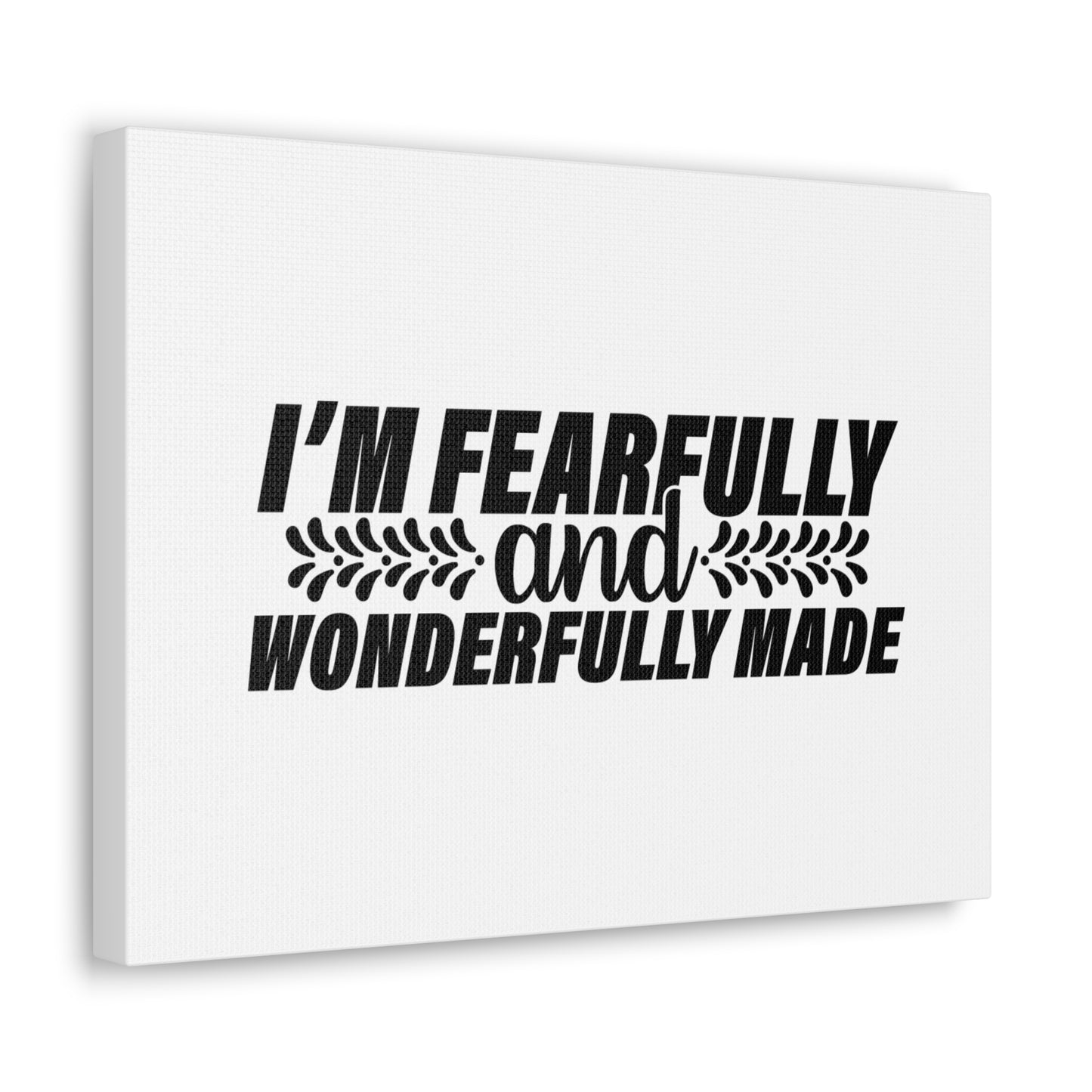 Wonderfully Made Psalm 139:14 White Christian Wall Art Bible Verse Print Ready to Hang