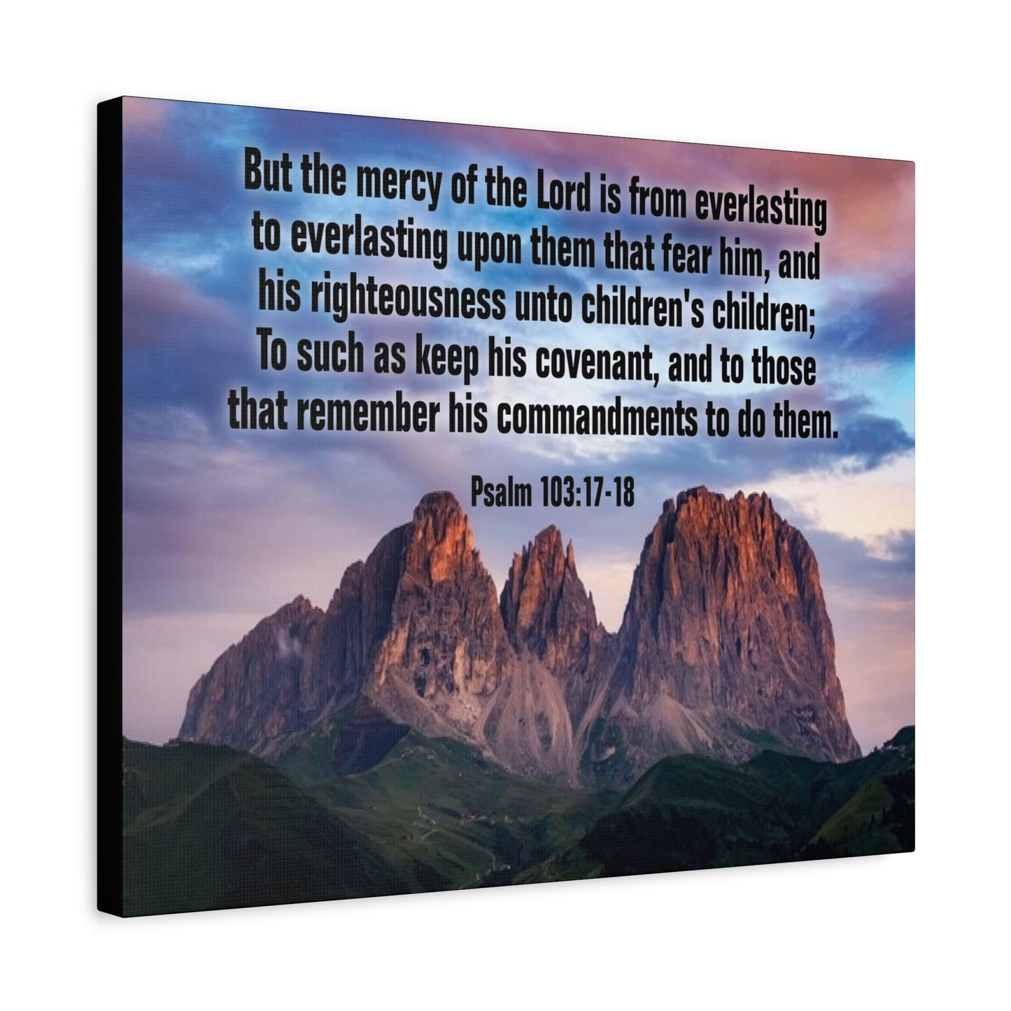 Bible Verse Canvas The Mercy of The Lord Psalm 118:24 Christian Home Decor Scripture Art