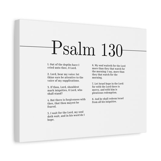 Scripture Canvas There Is Forgiveness Psalm 130 Christian Wall Art Bible Verse Print Ready to Hang